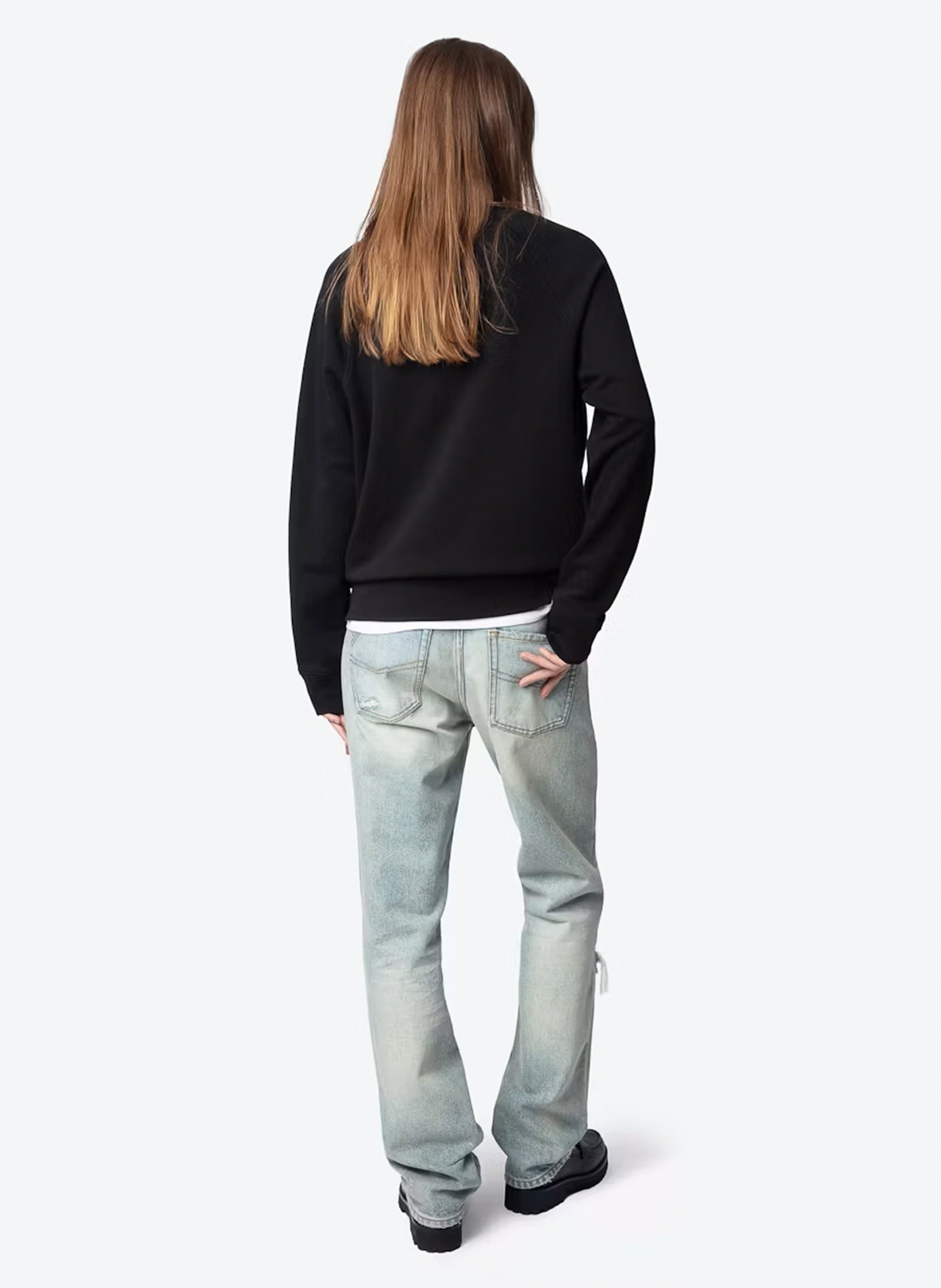 Sweat imprimé en coton ZADIG&VOLTAIRE Noir