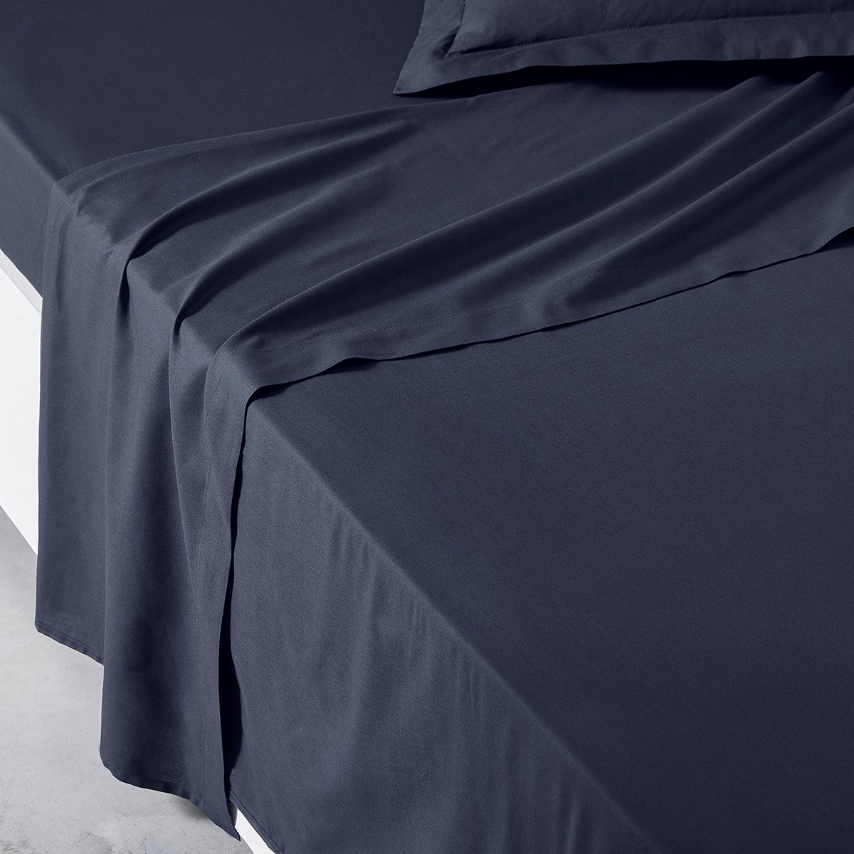 Flat sheet for bed in plain cotton TODAY LINGE DE MAISON Blue