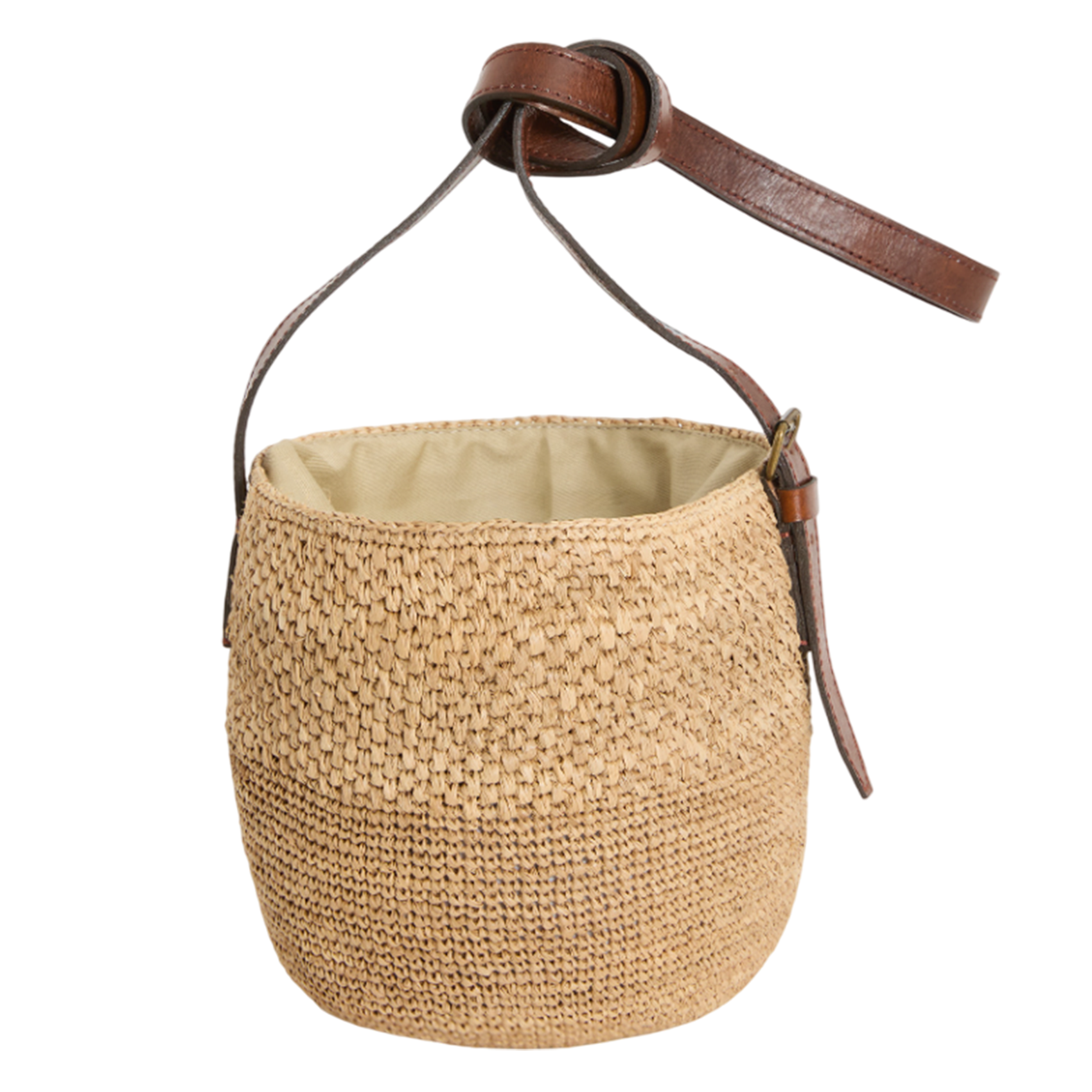 Sac seau bandoulière en raphia IBELIV