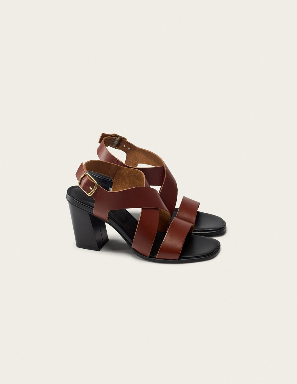 Heeled sandals ODAJE EX. M.MOUSTACHE Brown