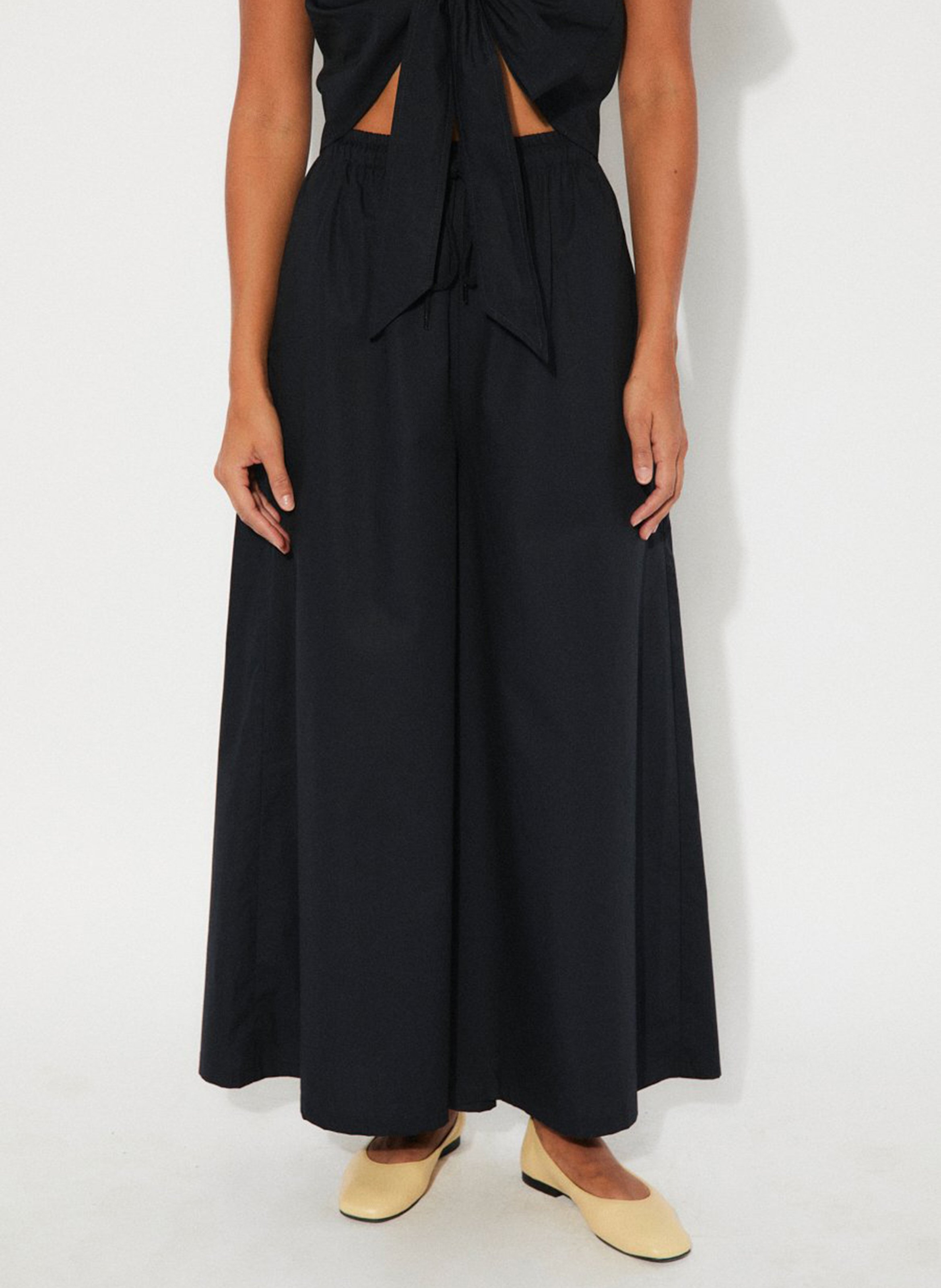 Pantalon large en coton bio RITA ROW Bleu