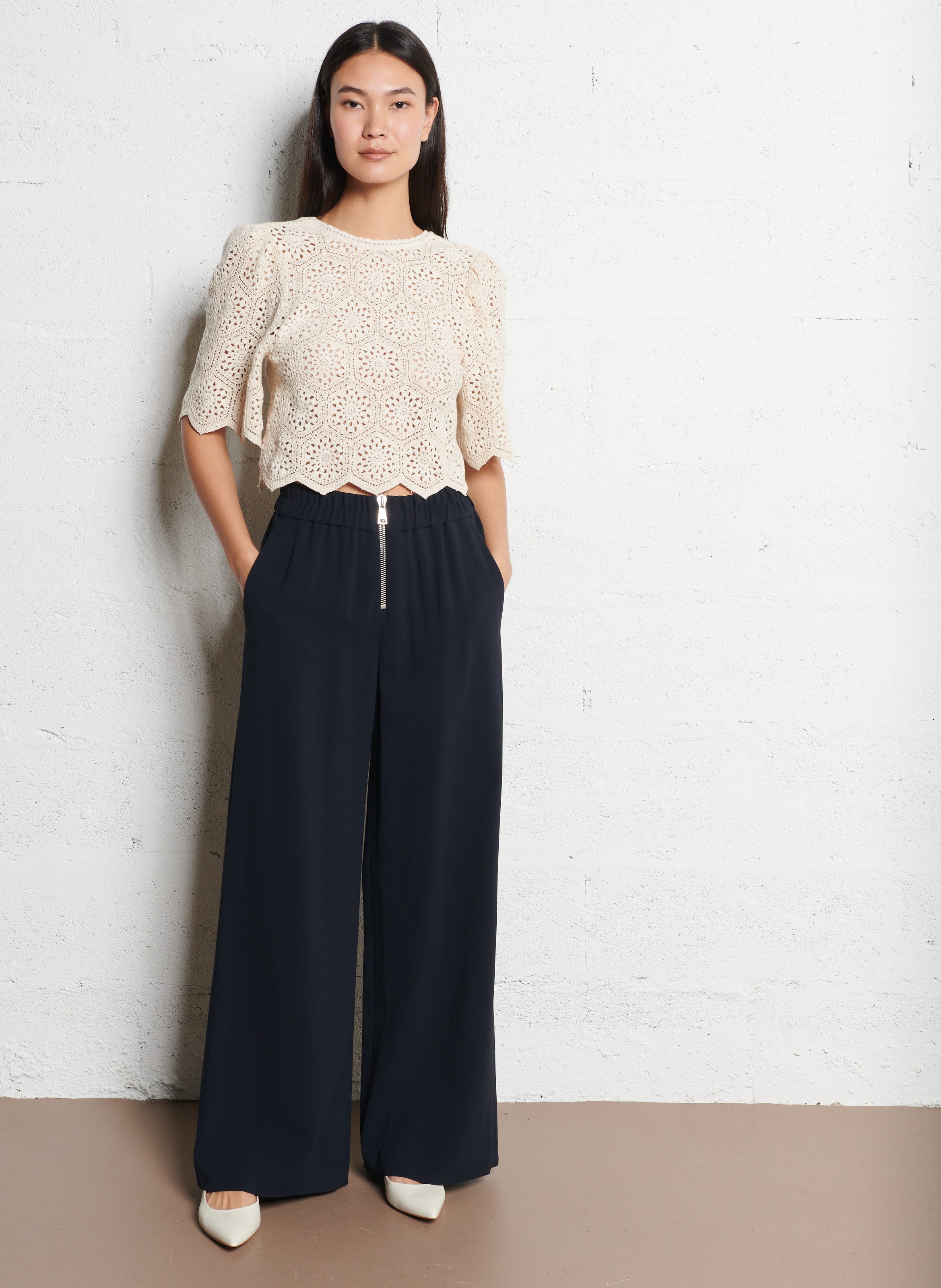 Pantalon large  BA&SH Bleu