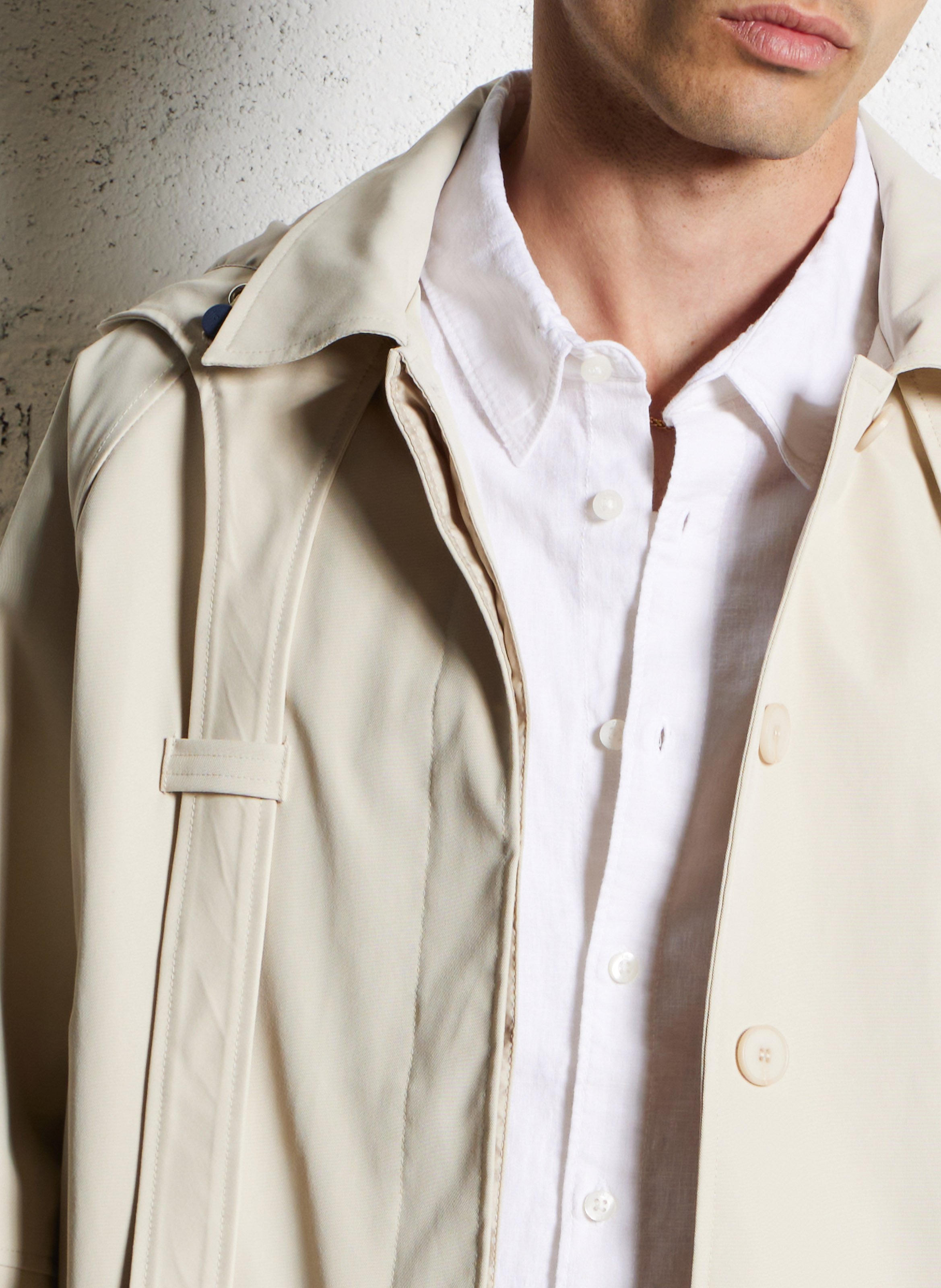 Korte trenchcoat met kraag FLOTTE Beige