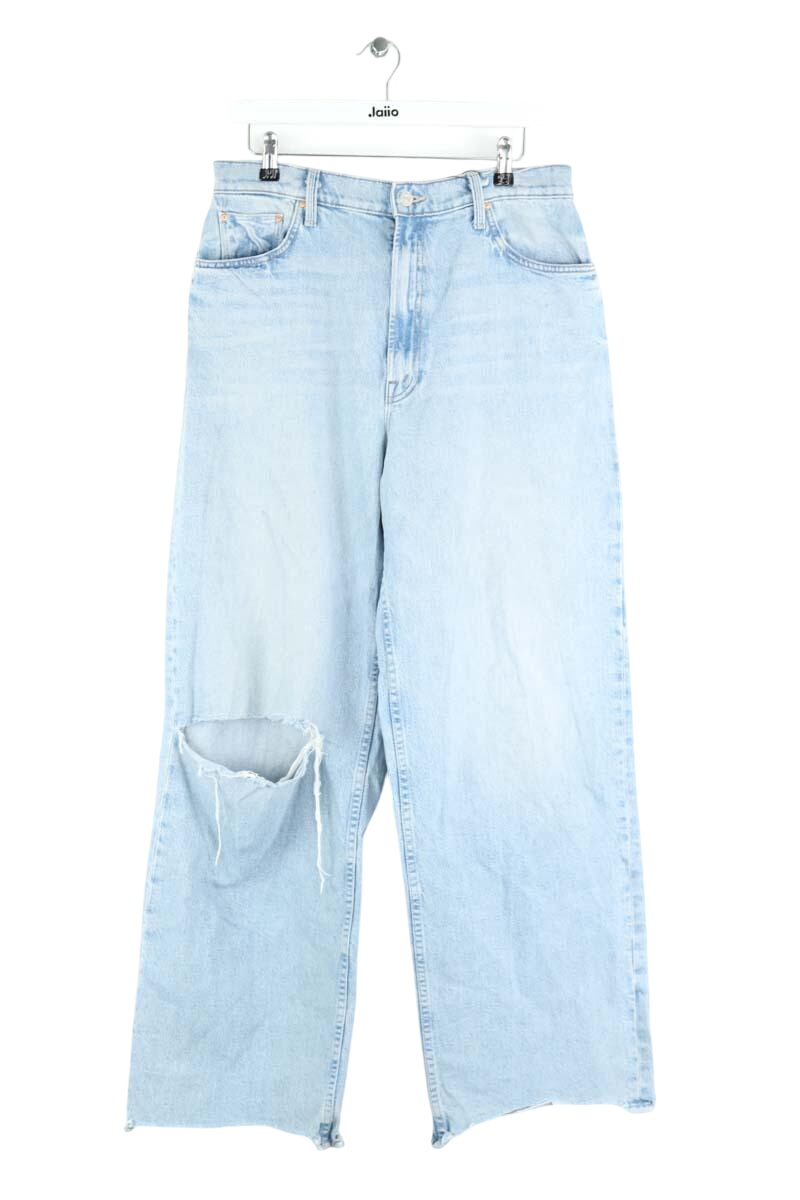 Cotton straight jeans MOTHER - Seconde Main Blue