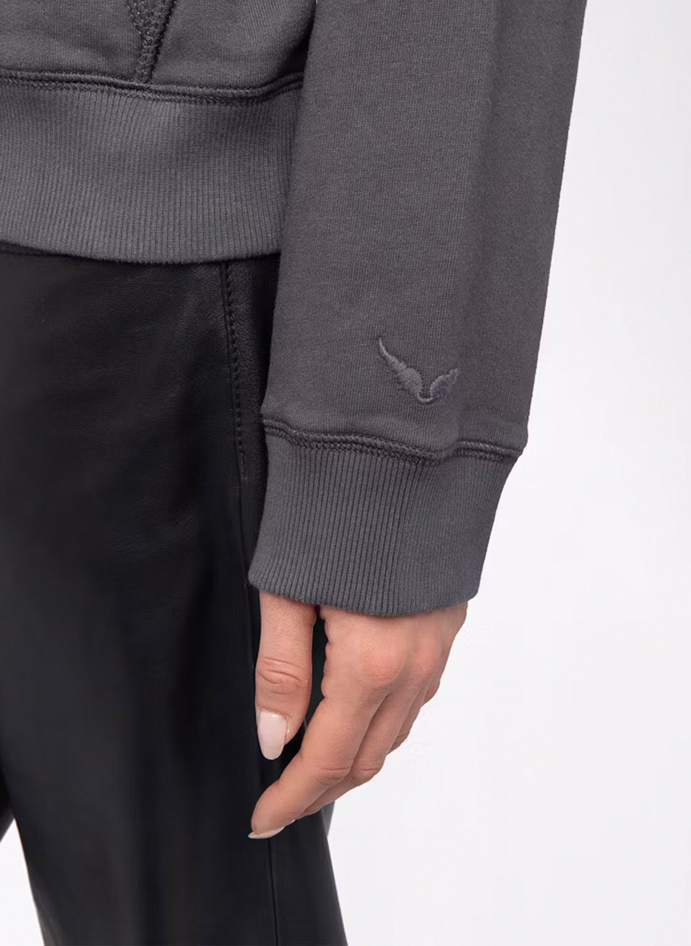 Sweat à capuche en coton ZADIG&VOLTAIRE Gris