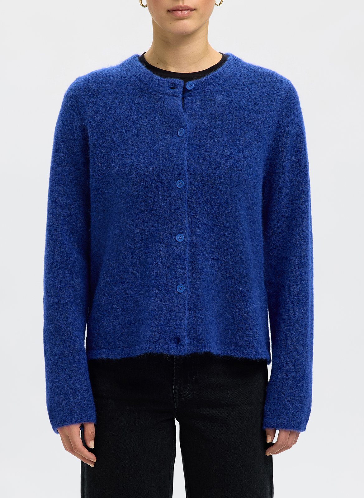 Gilet col rond en laine mélangée SELECTED