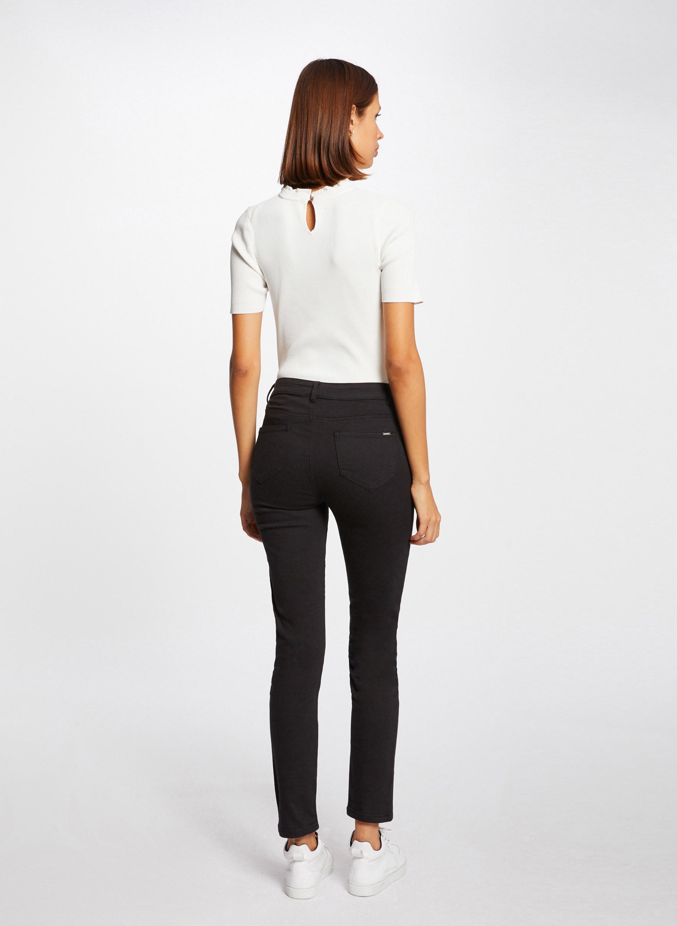 Jean skinny en coton mélangé  MORGAN Noir