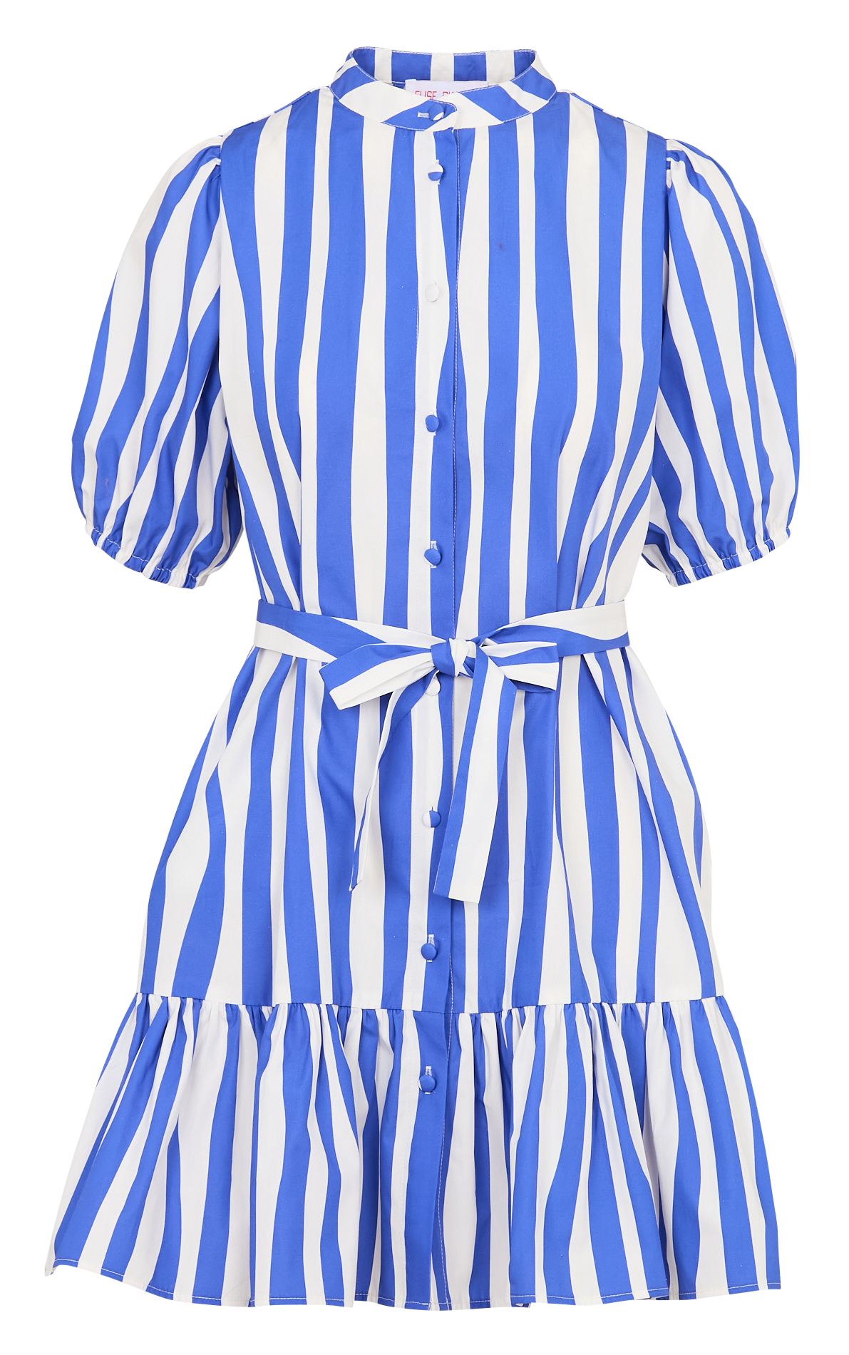 Short striped cotton dress ELISE CHALMIN Blue