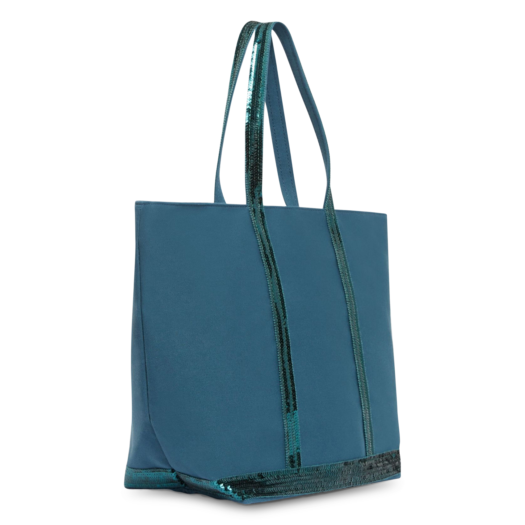 Cabas L à sequins en toile de coton  VANESSA BRUNO Vert