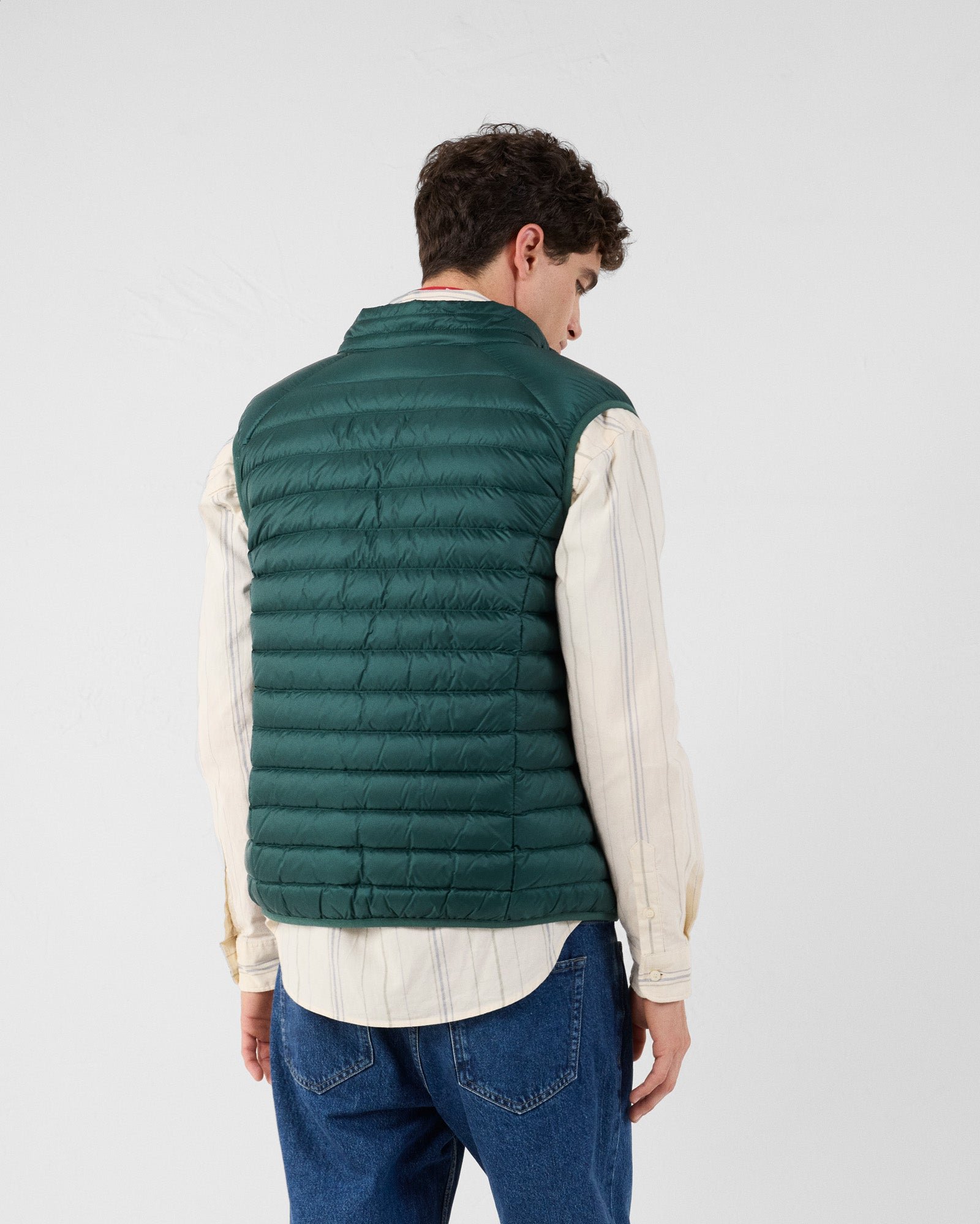 Forest Green Sleeveless Puffer Jacket JOTT Green