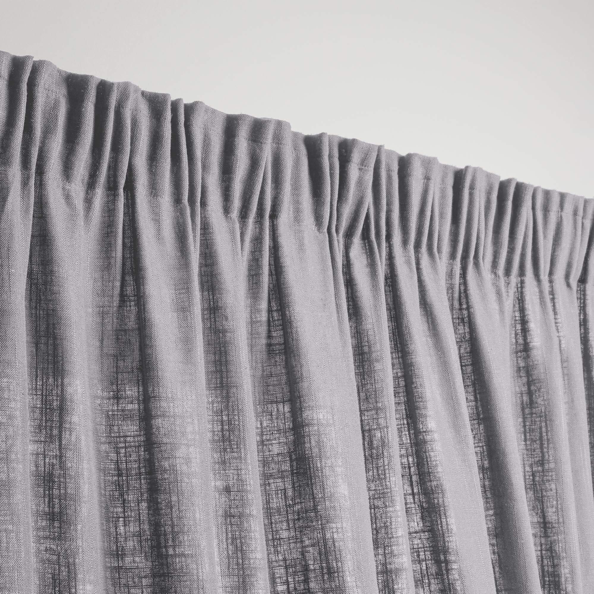 Pleated ribbon curtain MADURA Grey