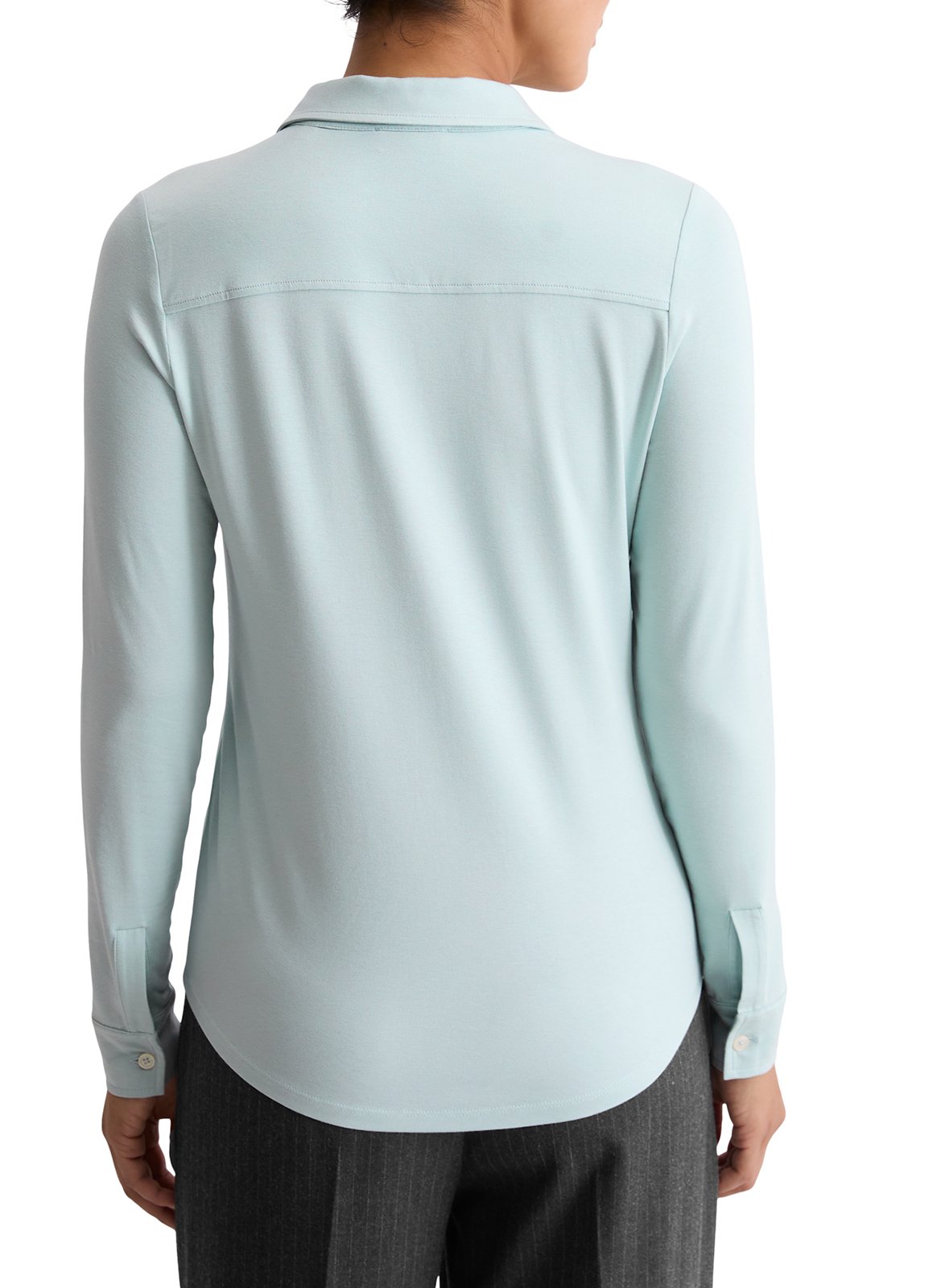 Polo de manga larga liso recto MARC O'POLO Azul