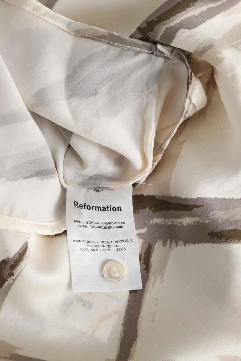 Silk blouse REFORMATION - Seconde Main Beige