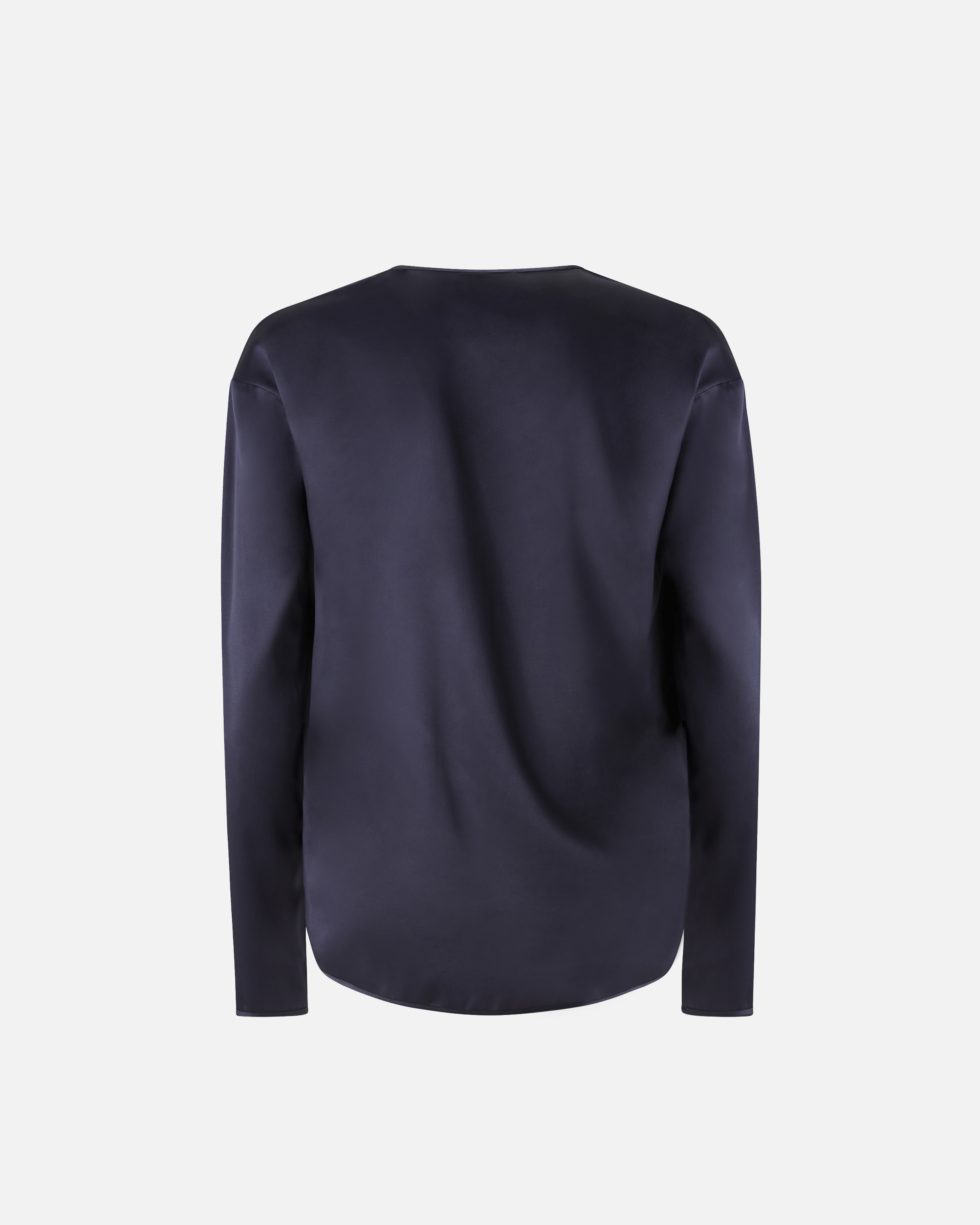 Long-sleeved stretch satin blouse PINKO Blue