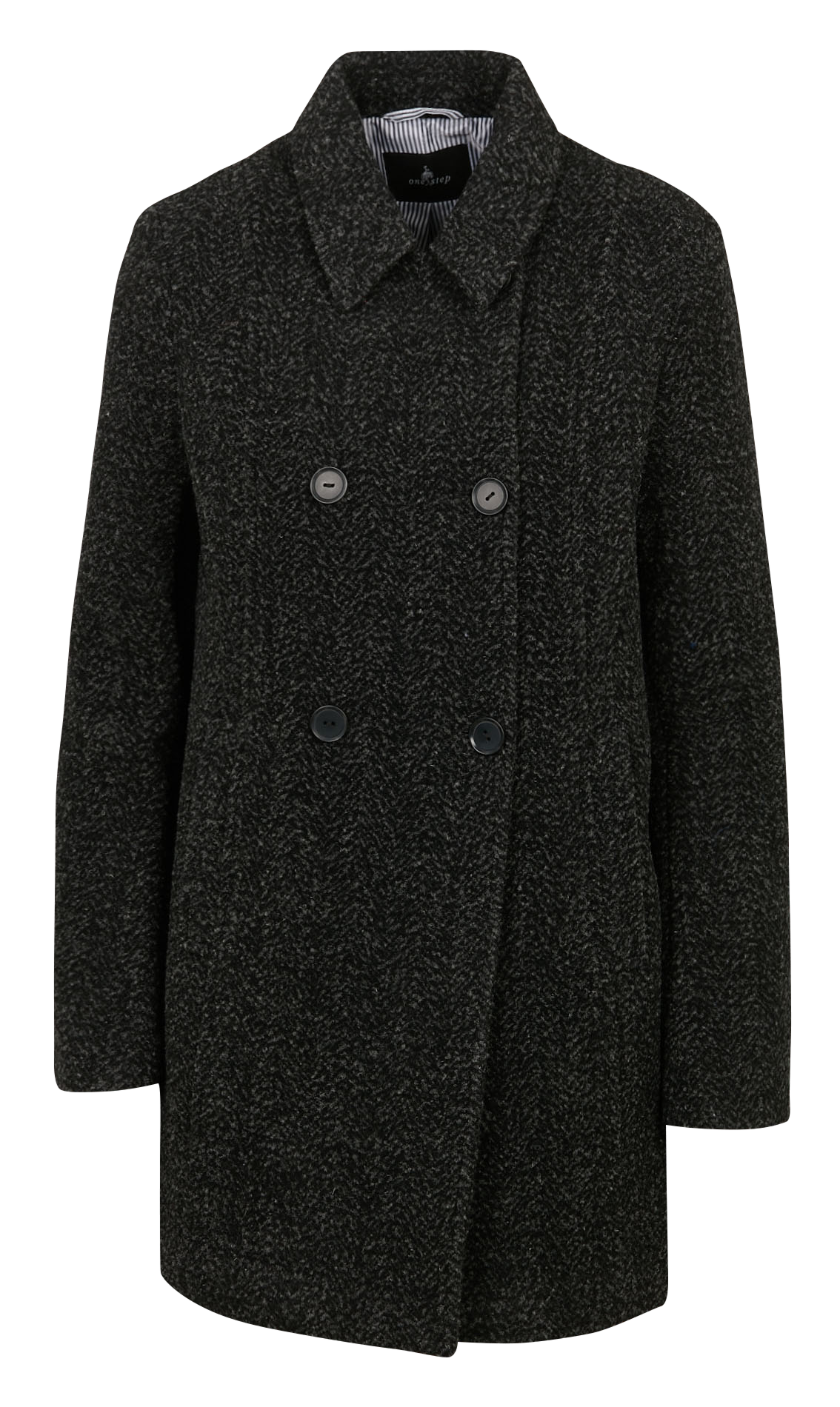 Manteau chiné à double boutonnage ONE STEP Gris