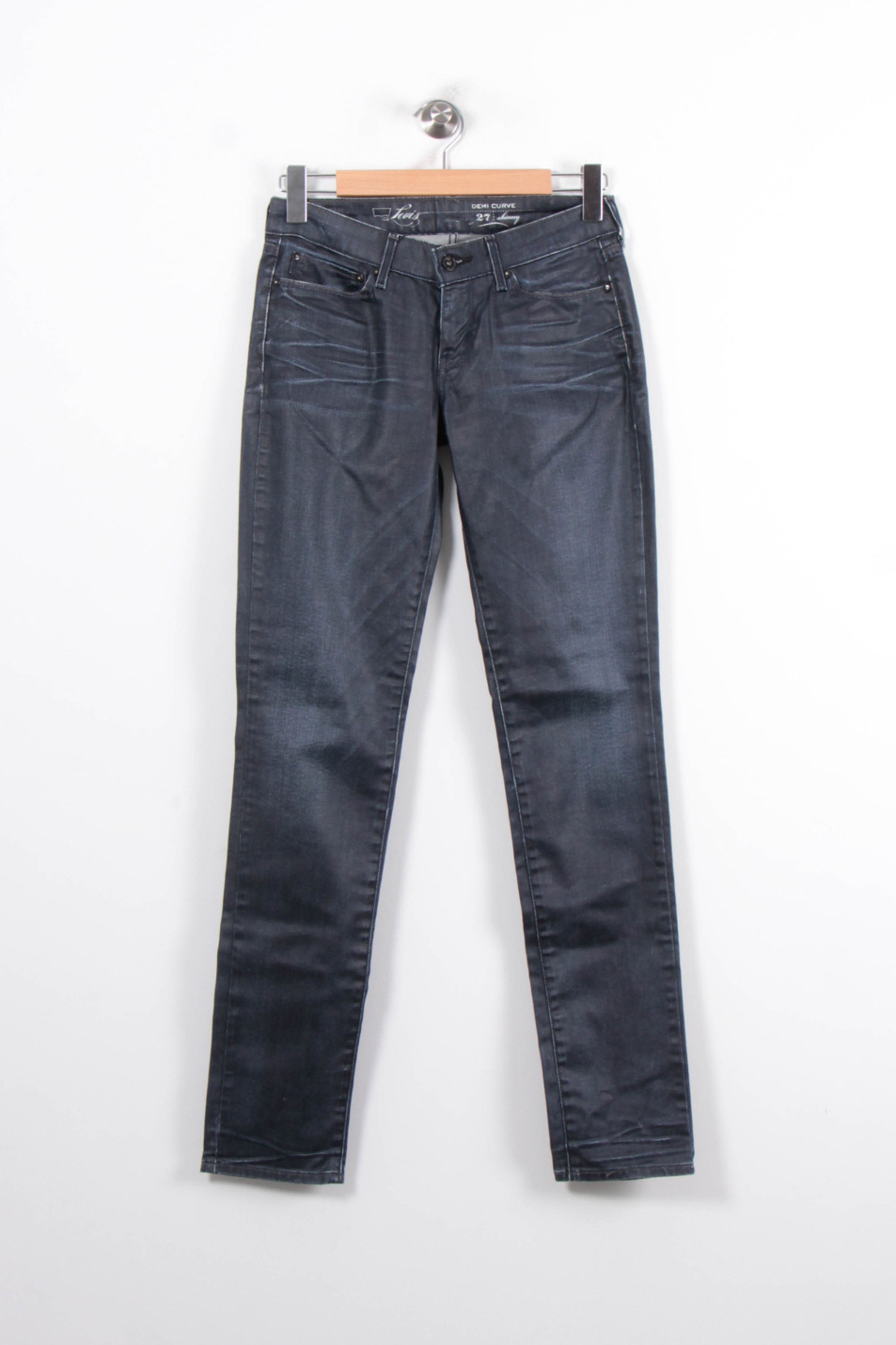 Cropped slim jeans with studs LEVI'S - Seconde main Grey