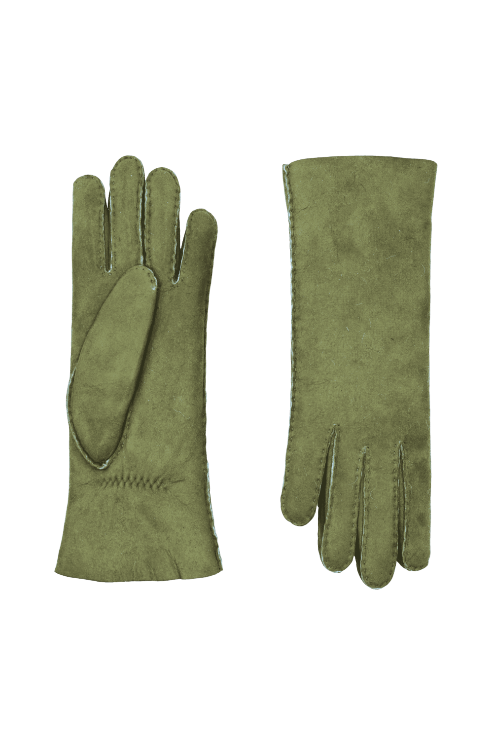 Denise leather shearling gloves AGNELLE