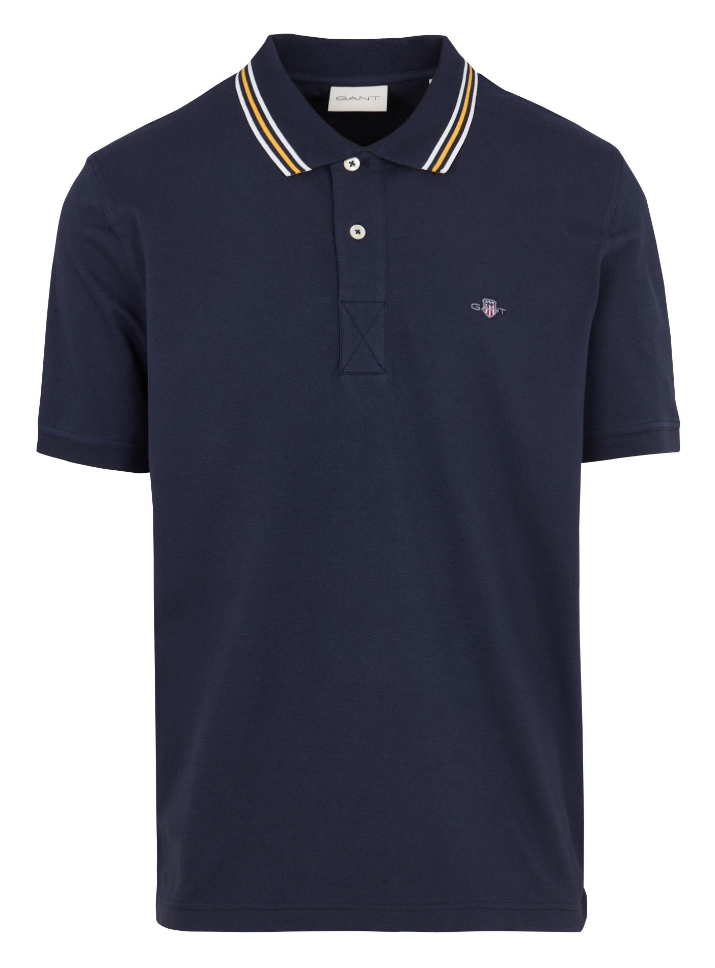 Polo met korte mouwen in katoenmix GANT Blauw