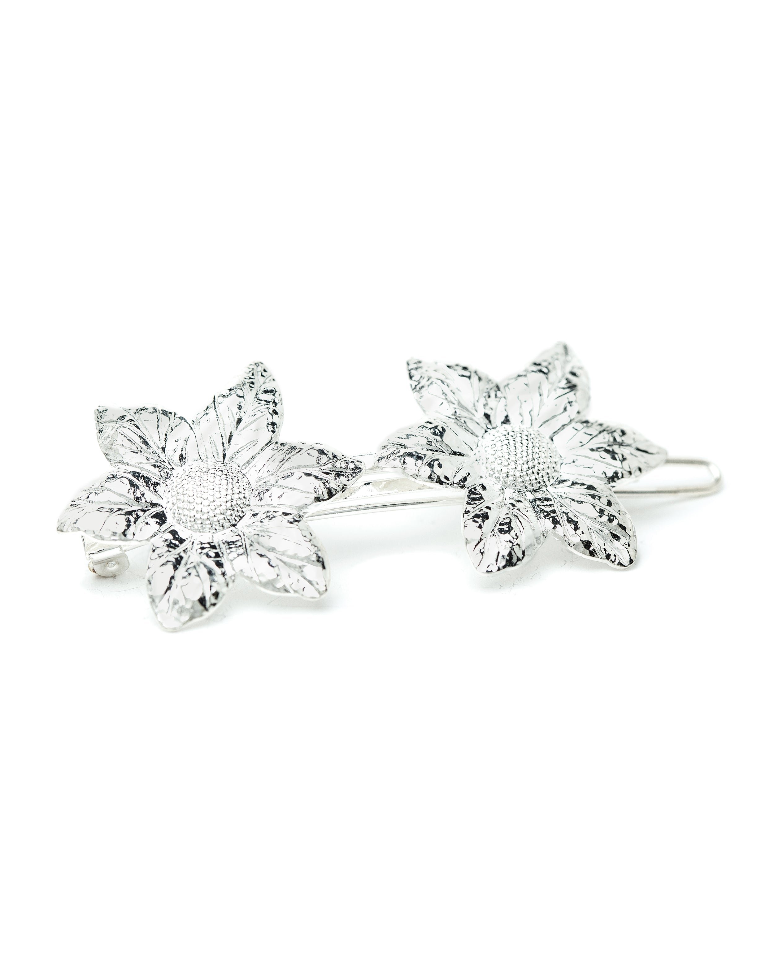 HESPÉRIS - fine gold-plated flower hair slide SilverMONSIEUR SIMONE