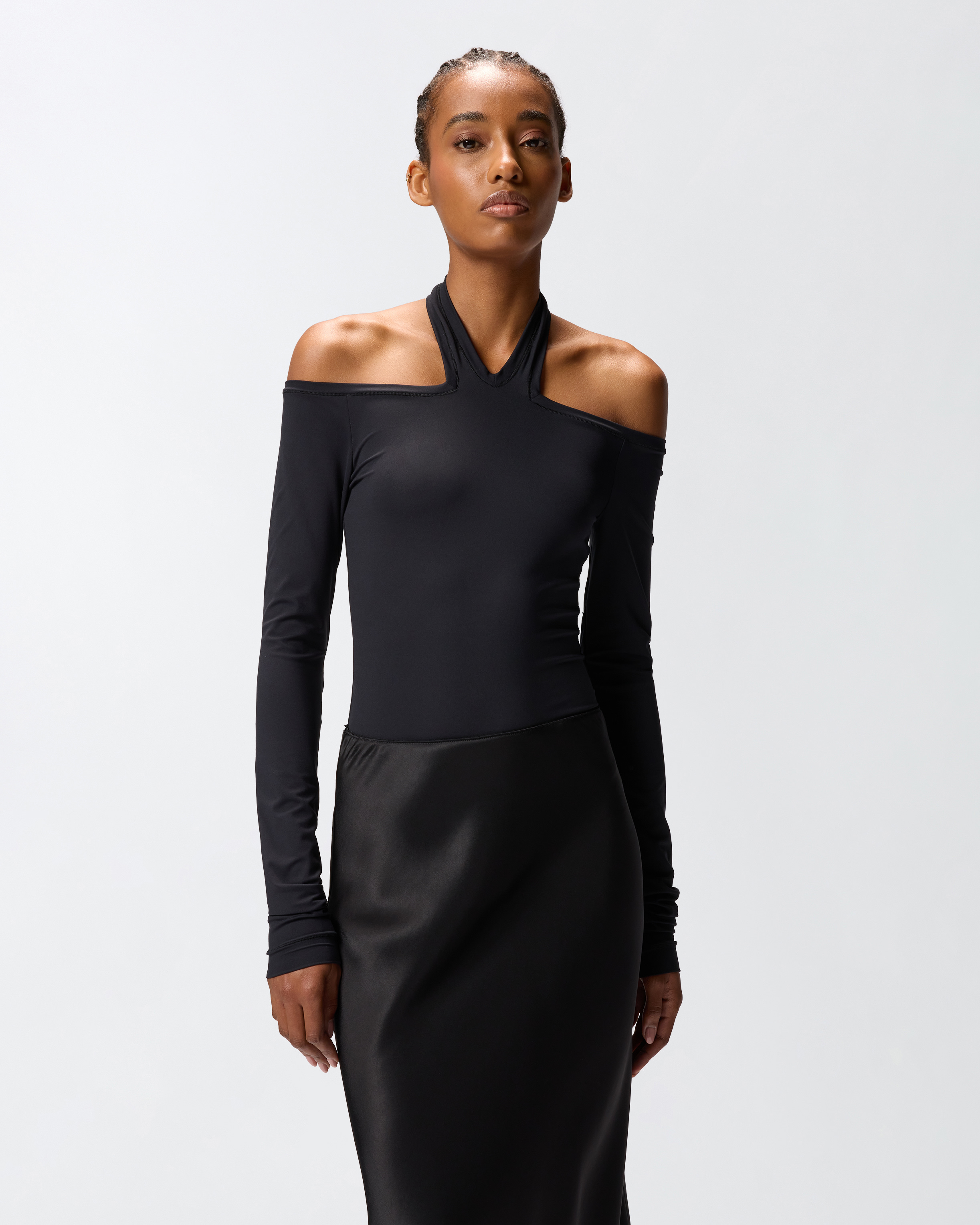 Long-sleeved body with bare shoulders PINKO Black