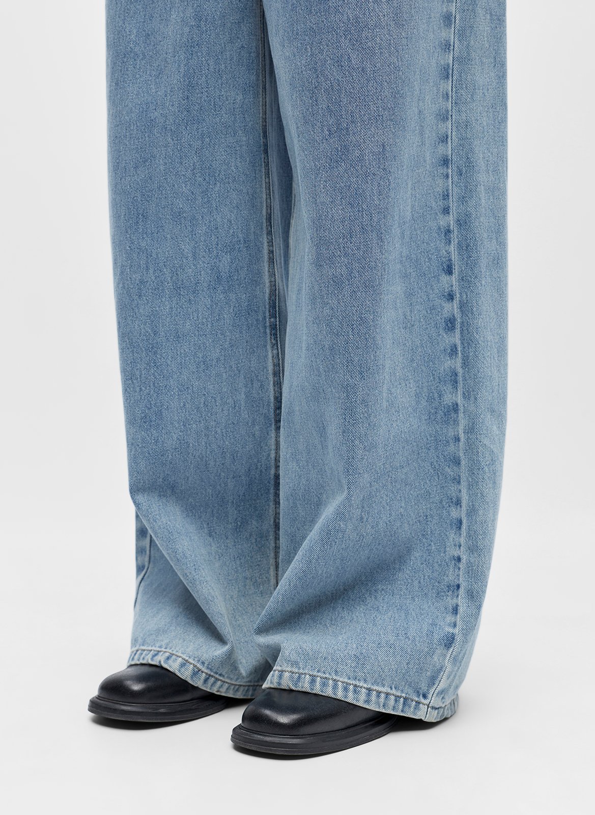 Jean large en coton et coton recyclé OBJECT Bleu