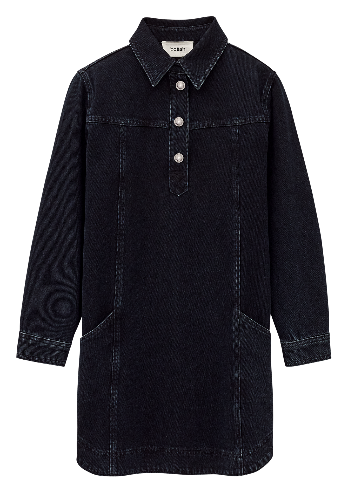 Korte hemdjurk van jeans BA&SH Blauw