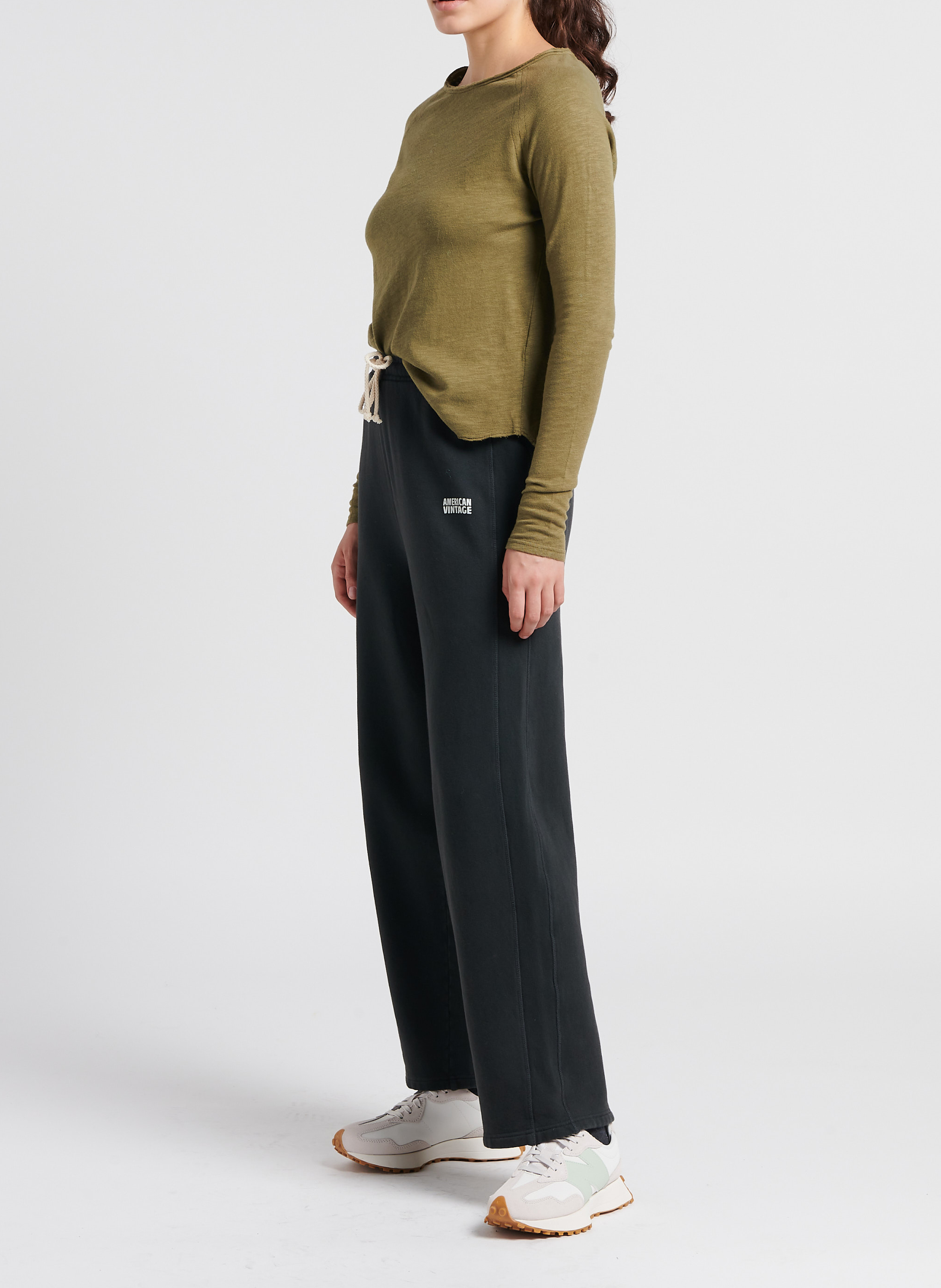 Cotton-blend track pants AMERICAN VINTAGE Black