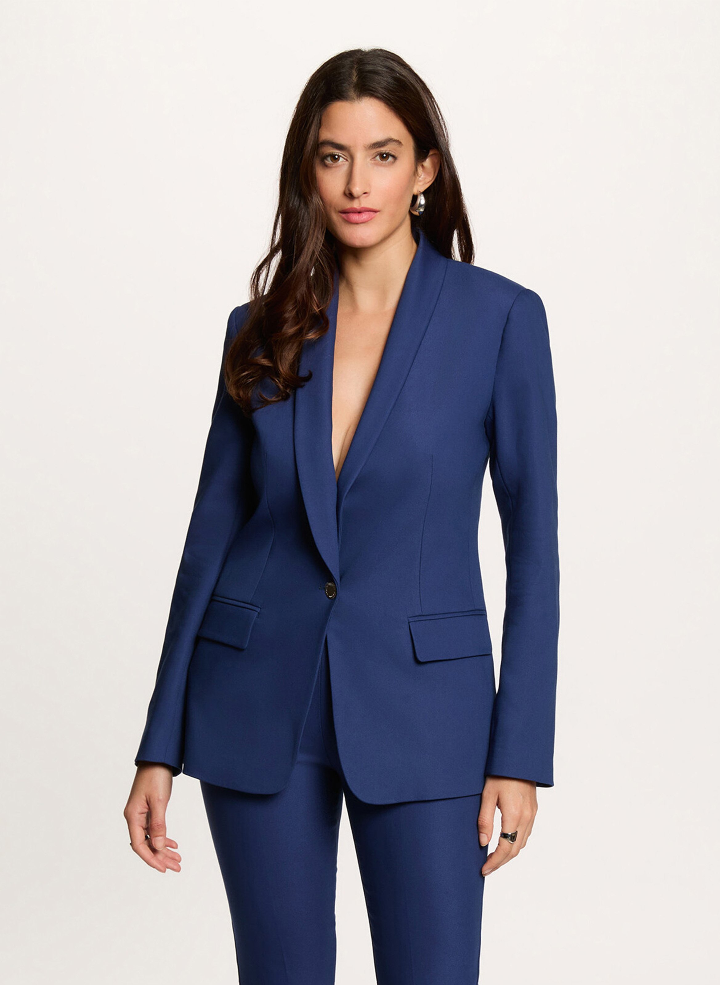 Cotton-blend blazer MORGAN