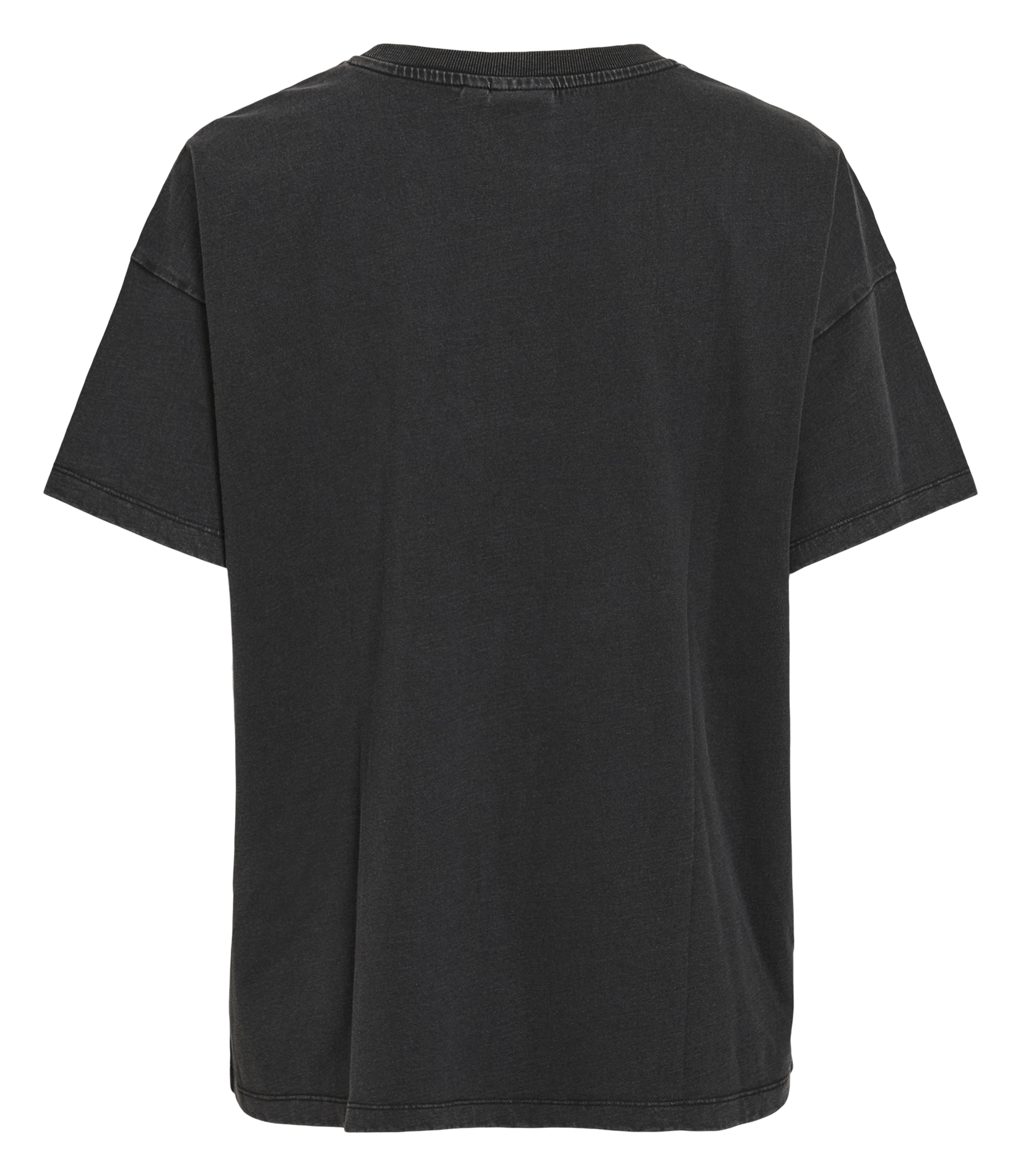 Oversized round neck T-shirt in organic cotton with screen printing VILA Black