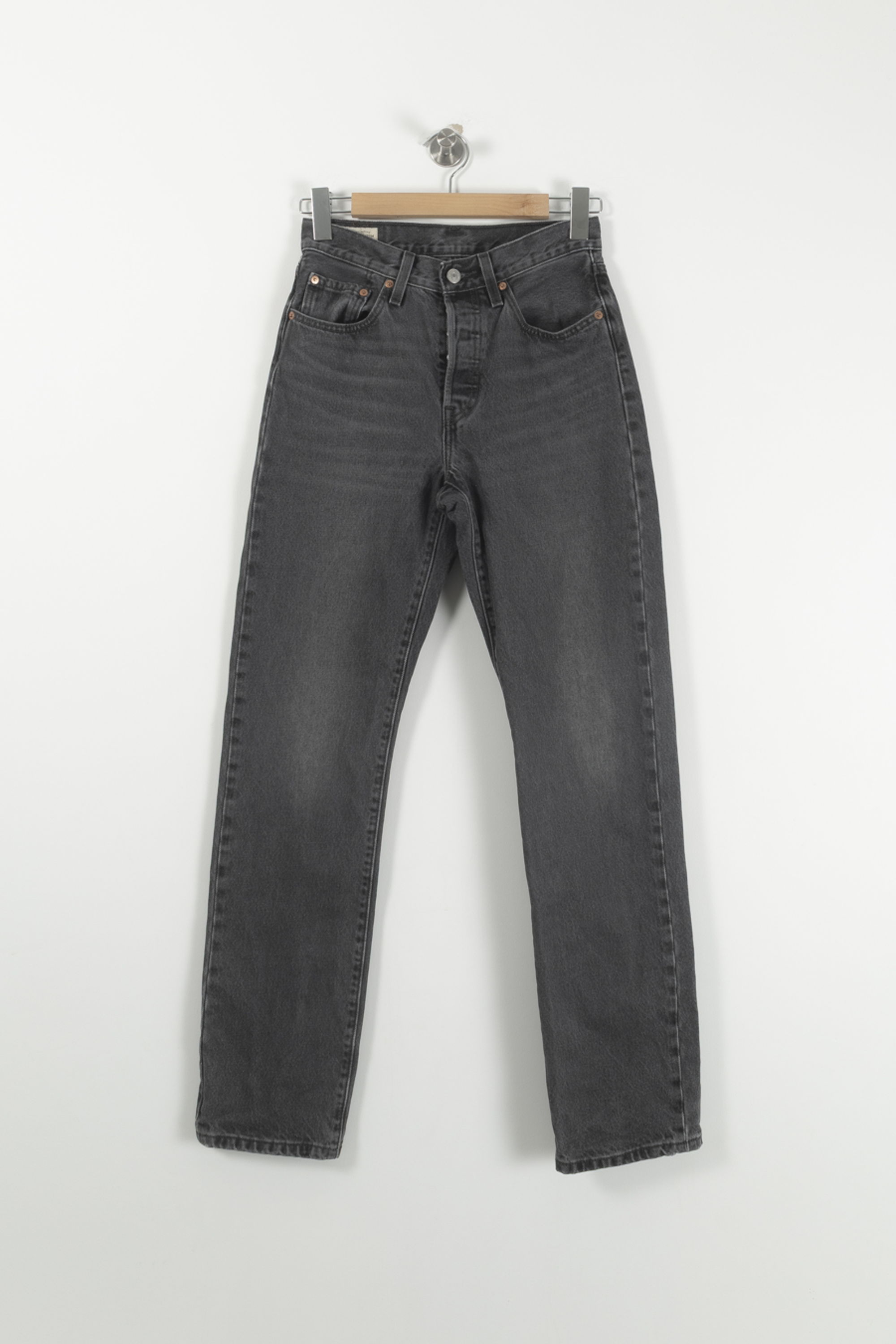 Cropped slim jeans with studs LEVI'S - Seconde main Black