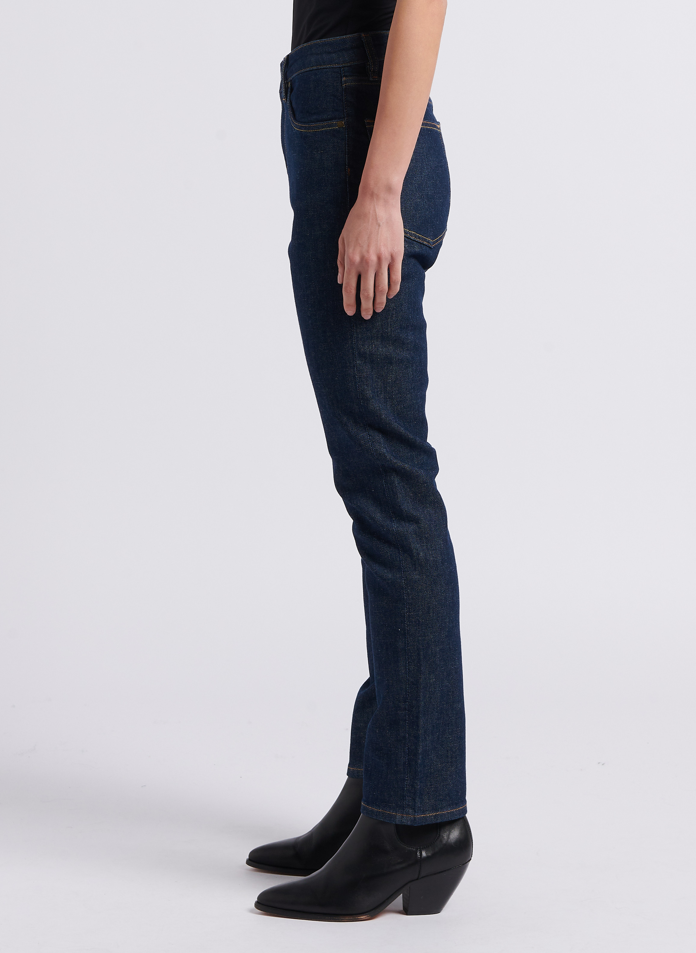 Slim-fit jeans met hoge taille ACQUAVERDE Blauw