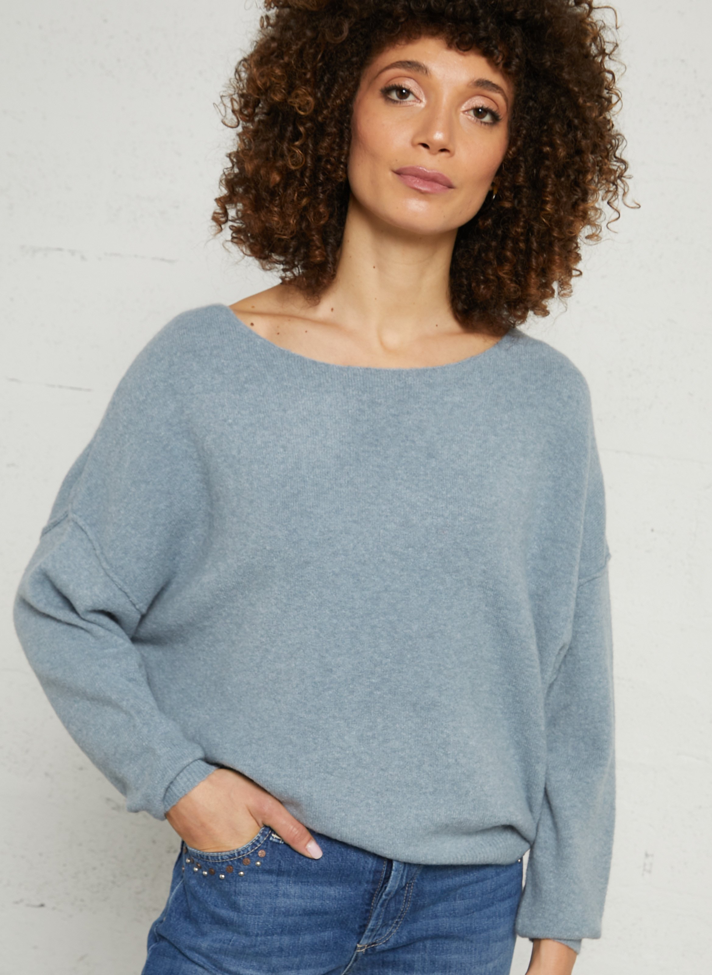 Wollmix-Pullover mit U-Boot-Ausschnitt AMERICAN VINTAGE