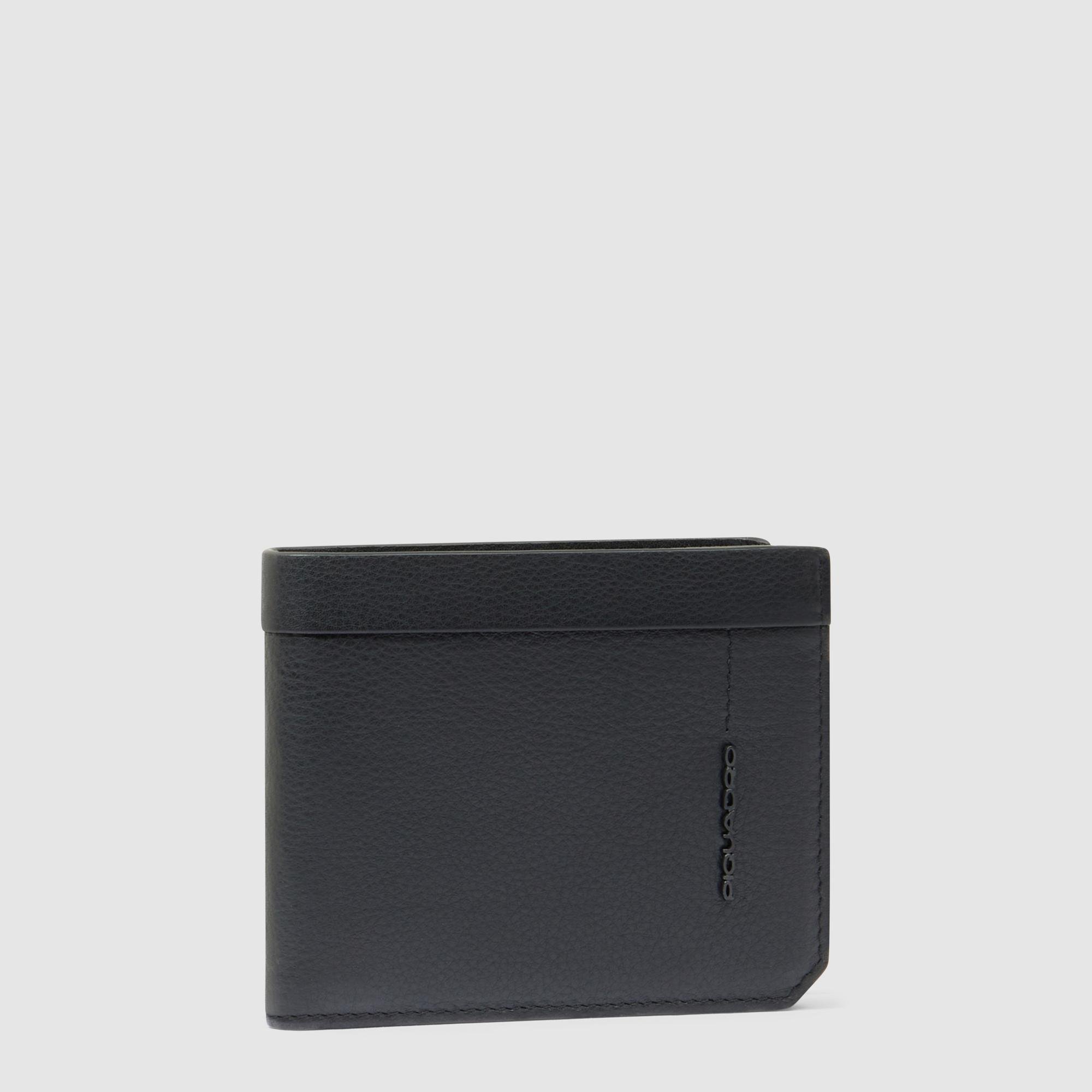 Men's leather wallet with ID card holder PIQUADRO Black