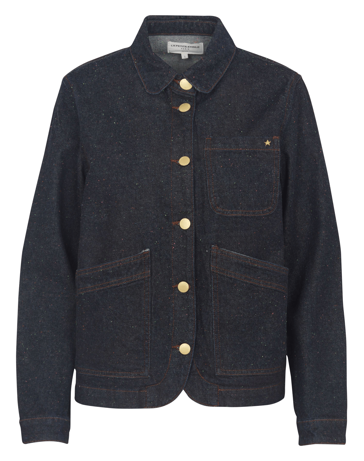 Jacke mit klassischem geradem Kragen aus bedrucktem Jacquard LA PETITE ETOILE