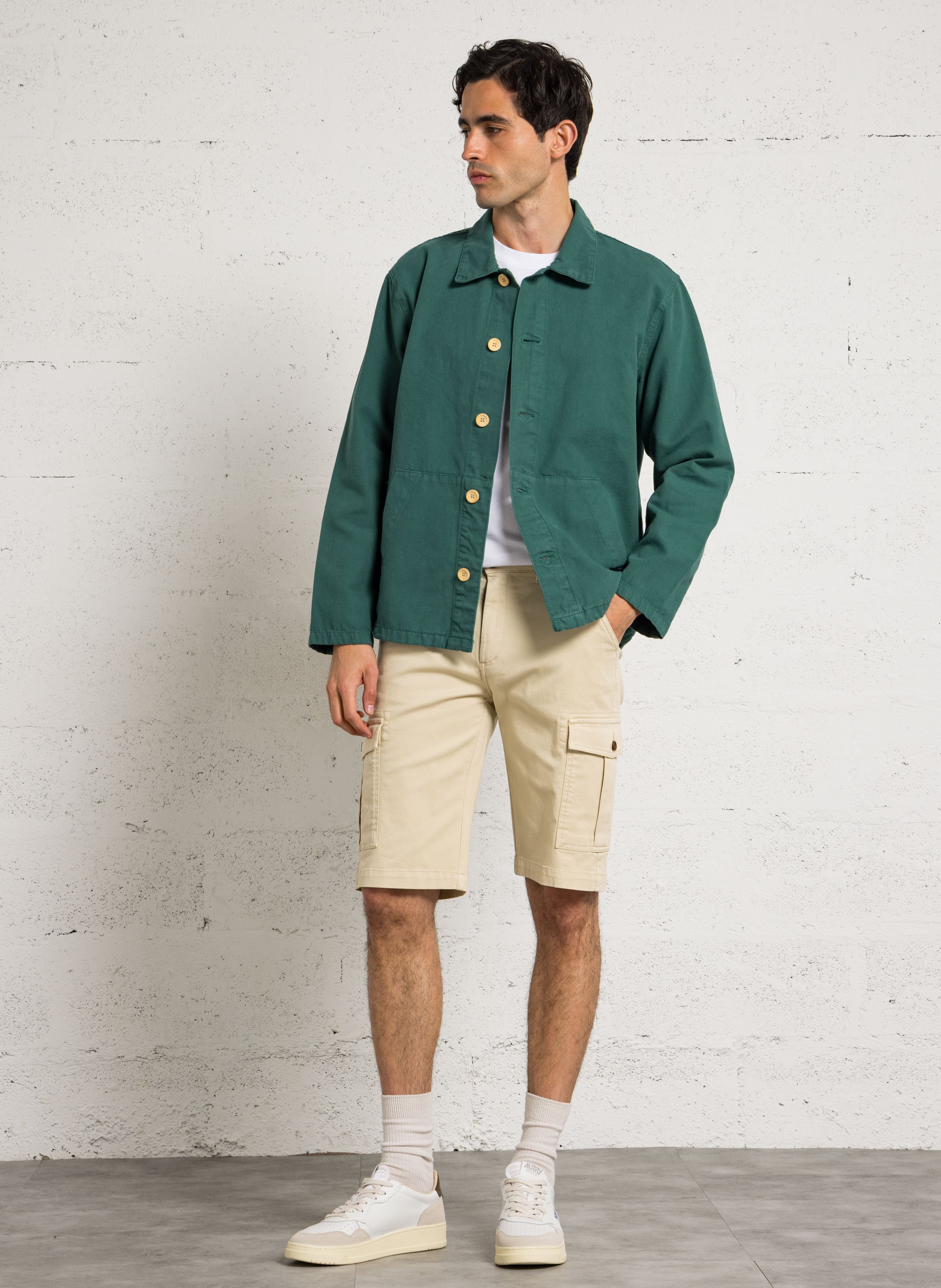 Veste droite  col classique droite en coton ARMOR LUX Vert