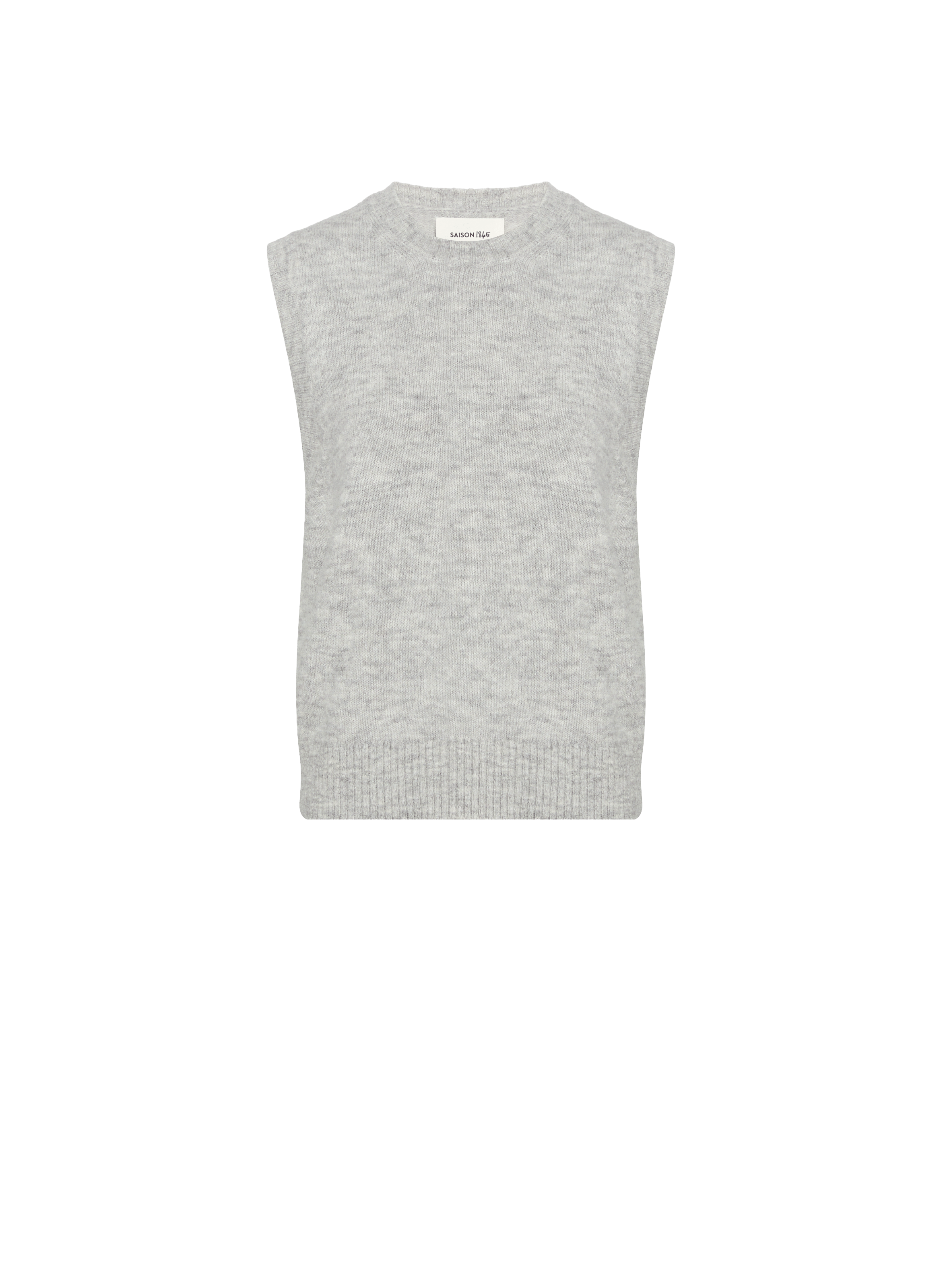 Ärmelloser Pullover aus Wollmix SAISON 1865 Grau