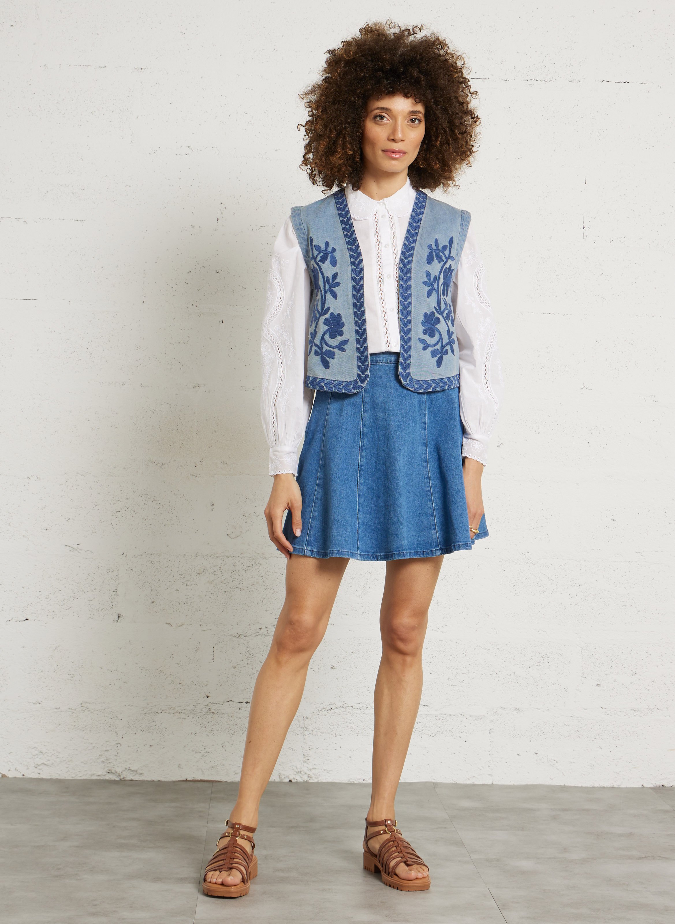 Blouse met klassieke kraag SUD EXPRESS Wit