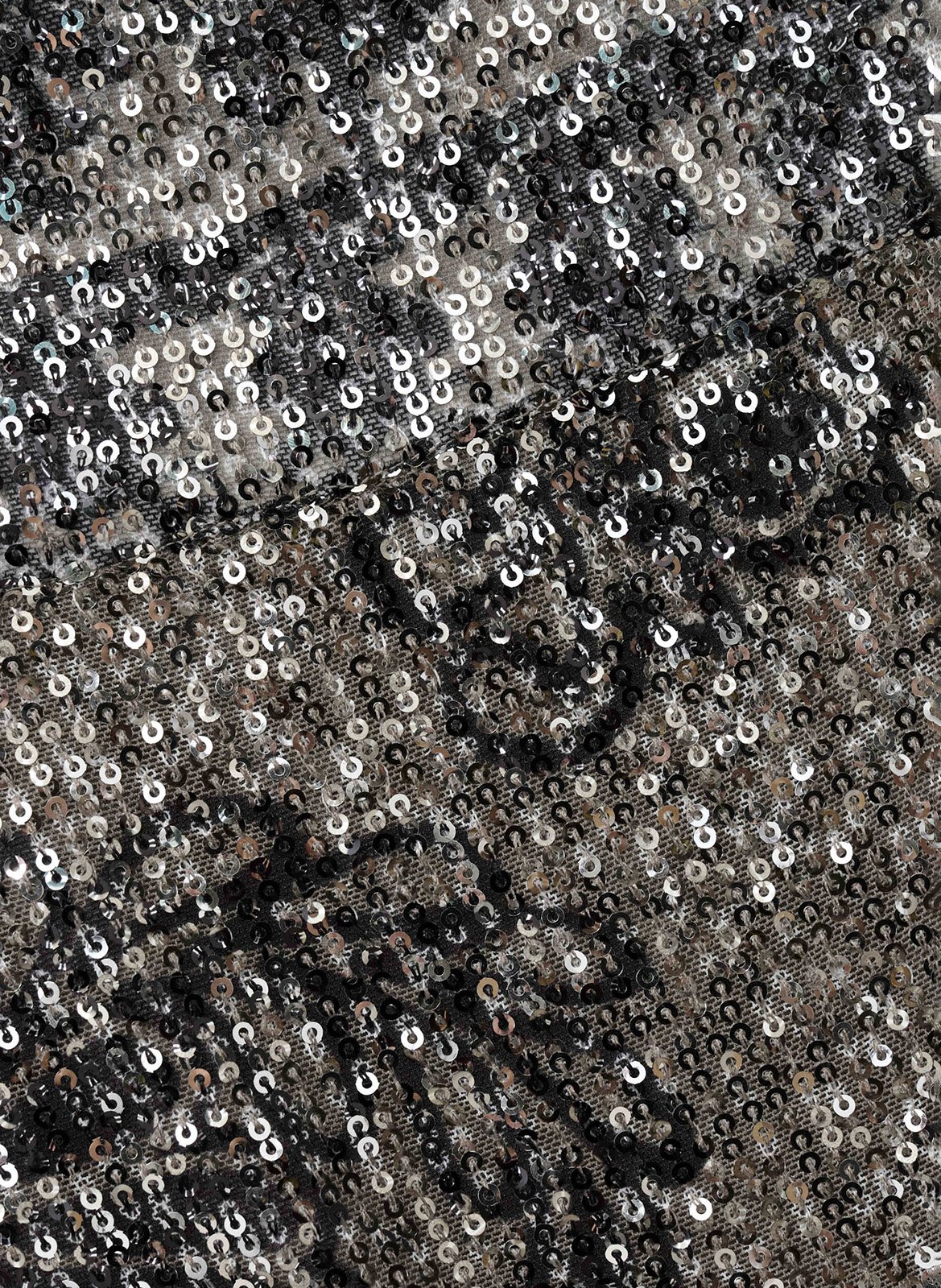 Lange wikkelrok met paillettenpatroon BA&SH Zwart