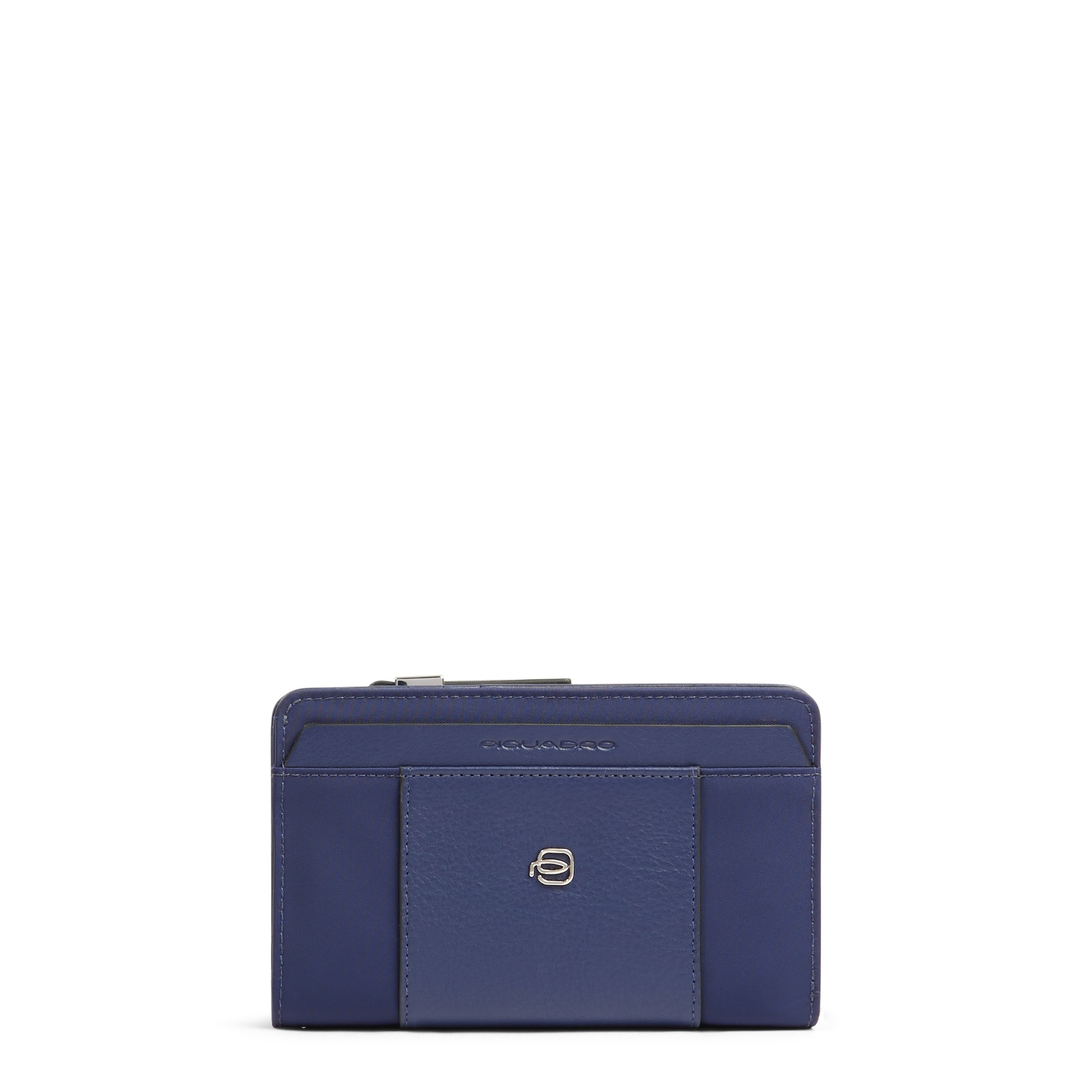 Babylon leather wallet PIQUADRO Blue