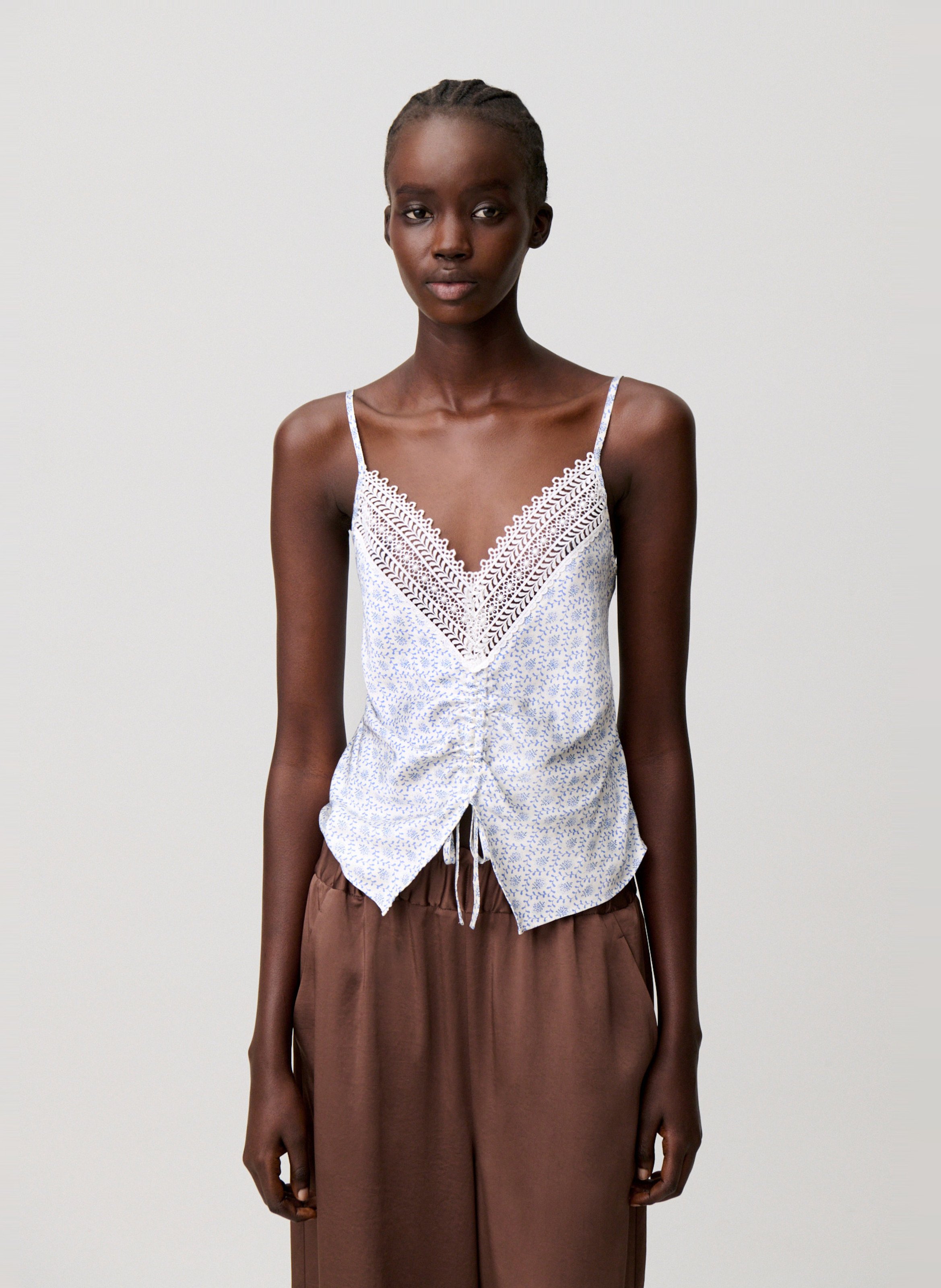 Printed strappy top CLAUDIE PIERLOT Multicolored