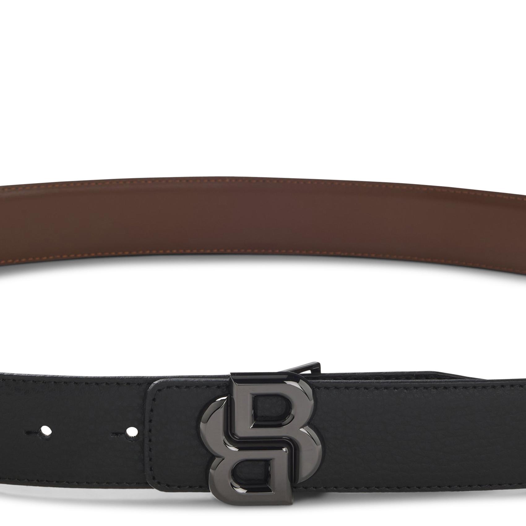 - Buckle closure. - Width: 3 cm.  BOSS Black