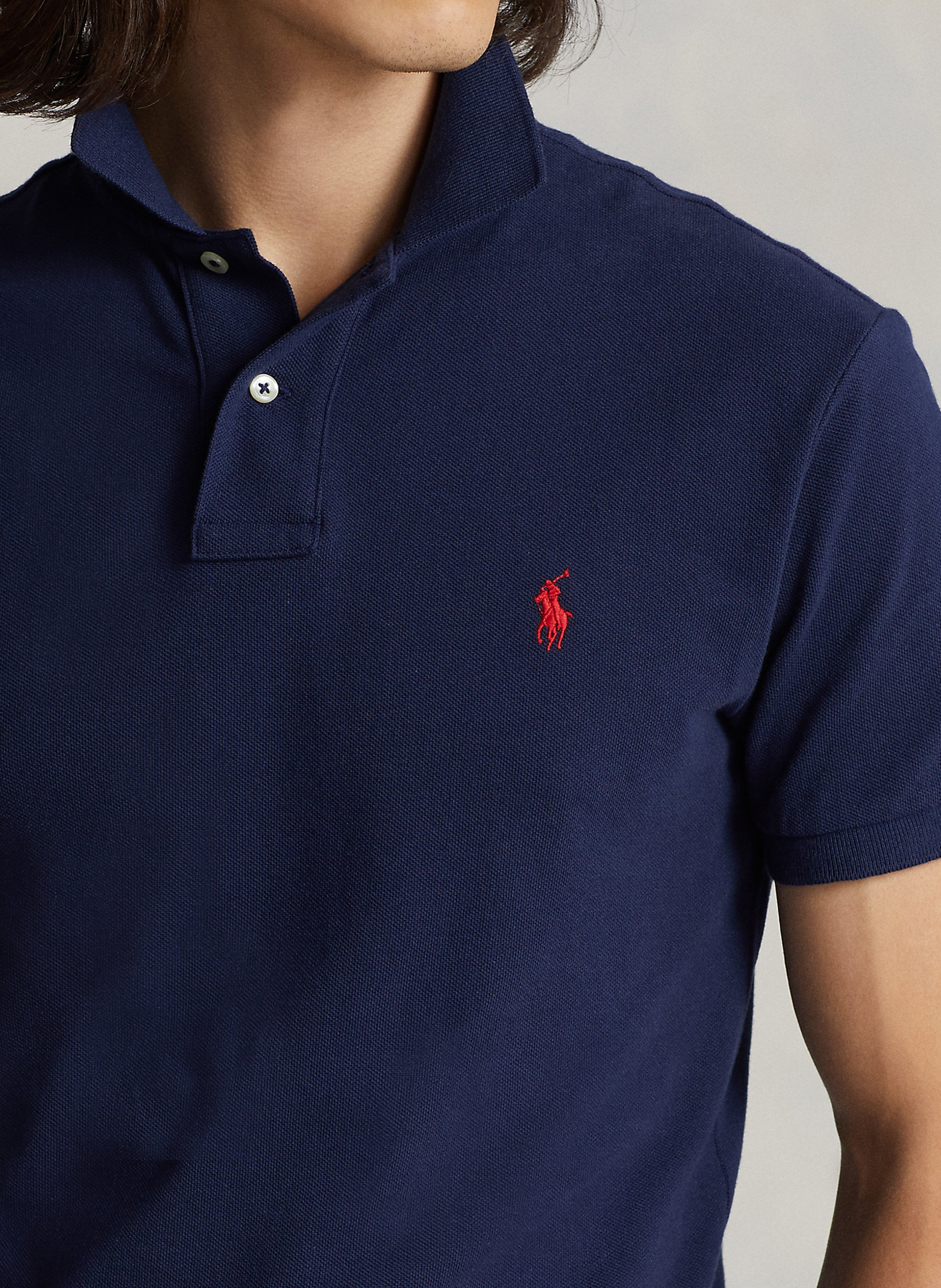 Poloshirt aus Baumwoll-Piqué, Slim Fit POLO RALPH LAUREN Blau