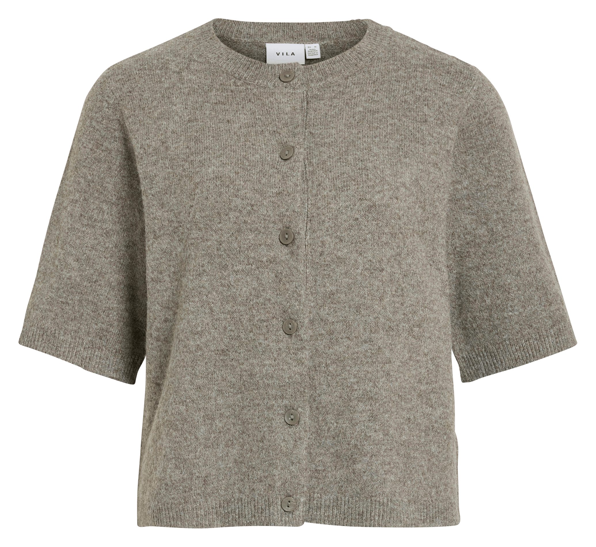 Gilet col rond VILA Marron