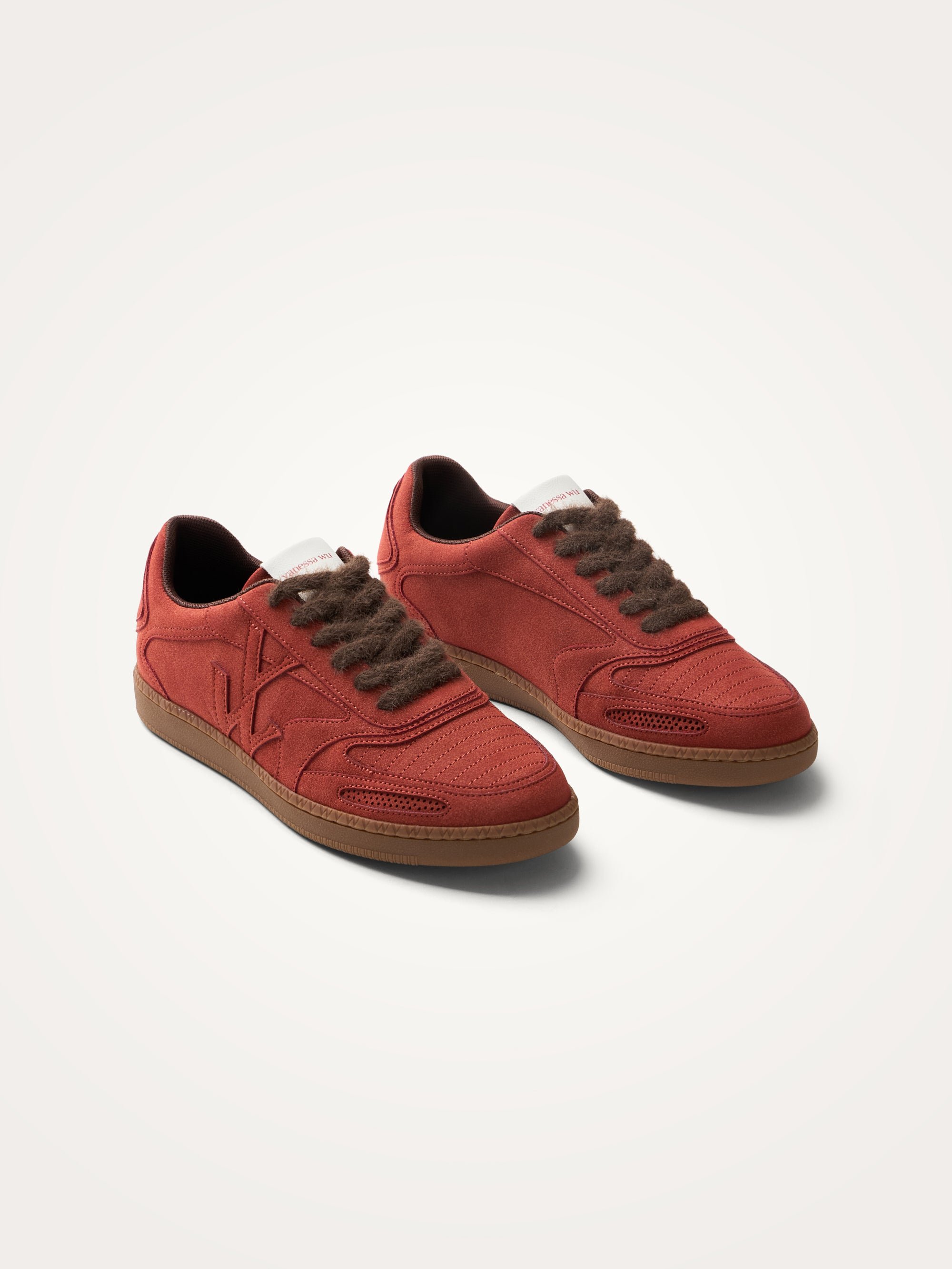 Sneakers with monogram on retro sole | Red VANESSA WU Women