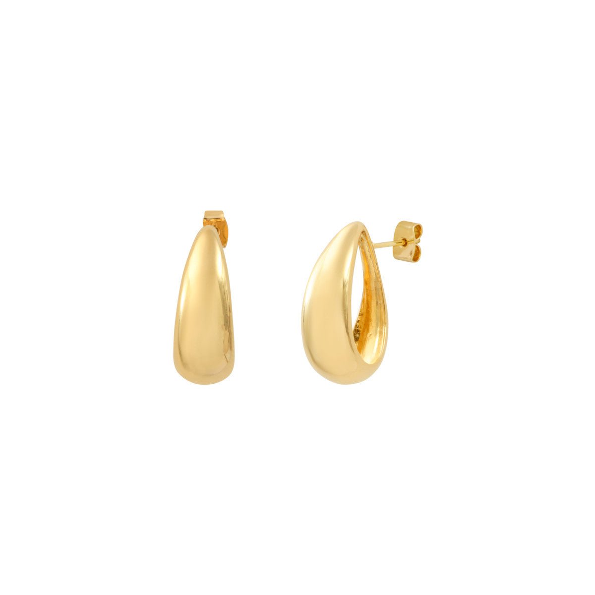 Earrings with pierced stems in gold-plated finish SATELLITE PARIS Golden