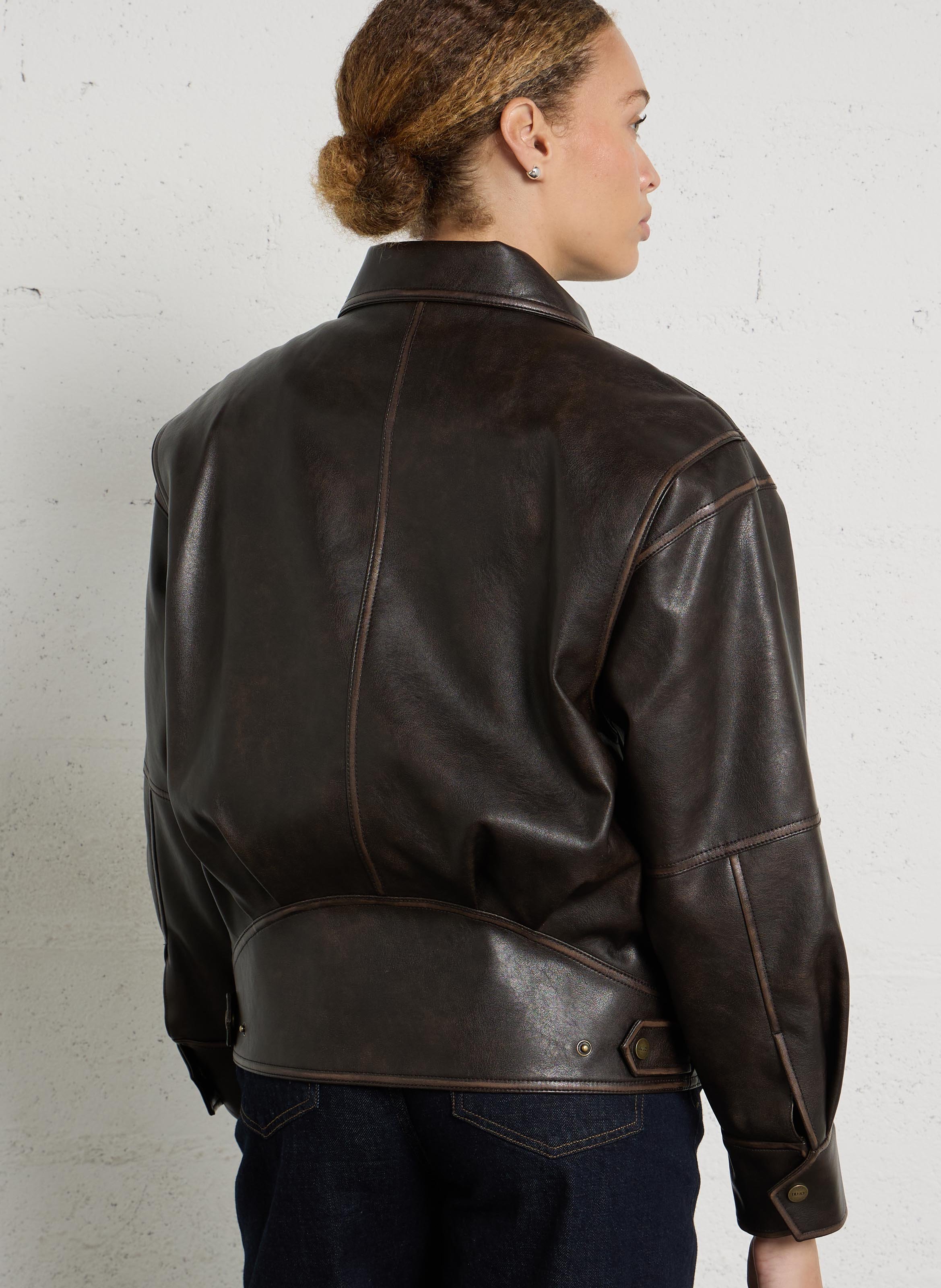 Oversize-Jacke mit klassischem Kragen LIU JO Braun