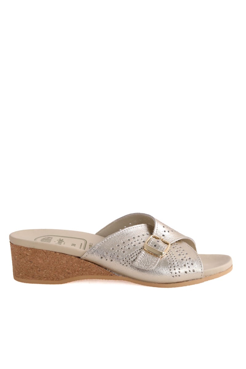 Faux leather sandals ROUJE - Seconde Main Golden