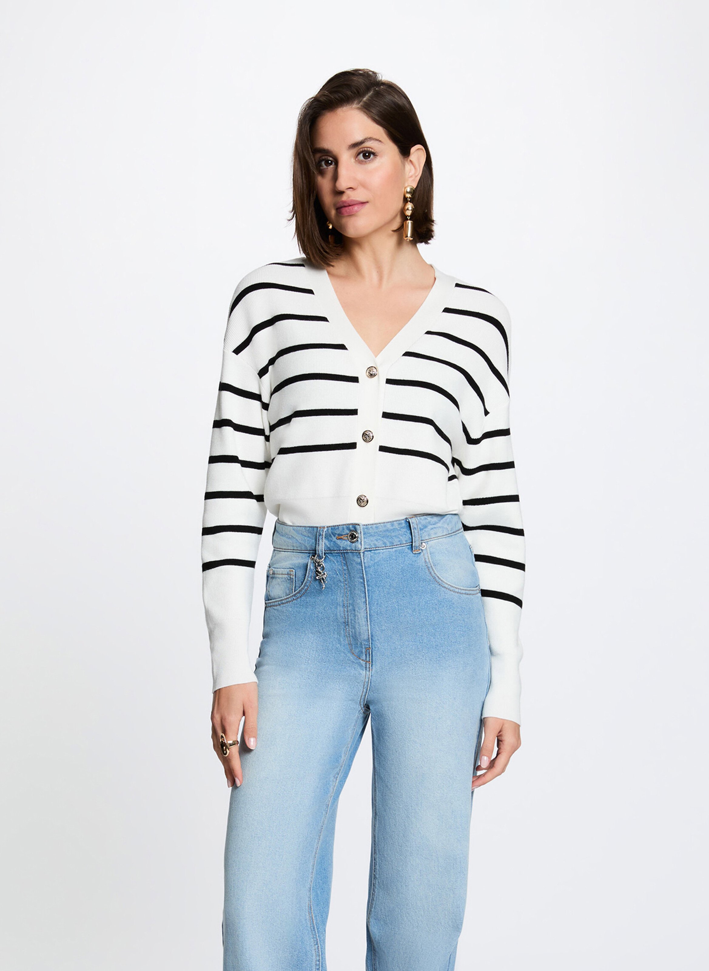 Gilet ajusté à rayures MORGAN Multicolore