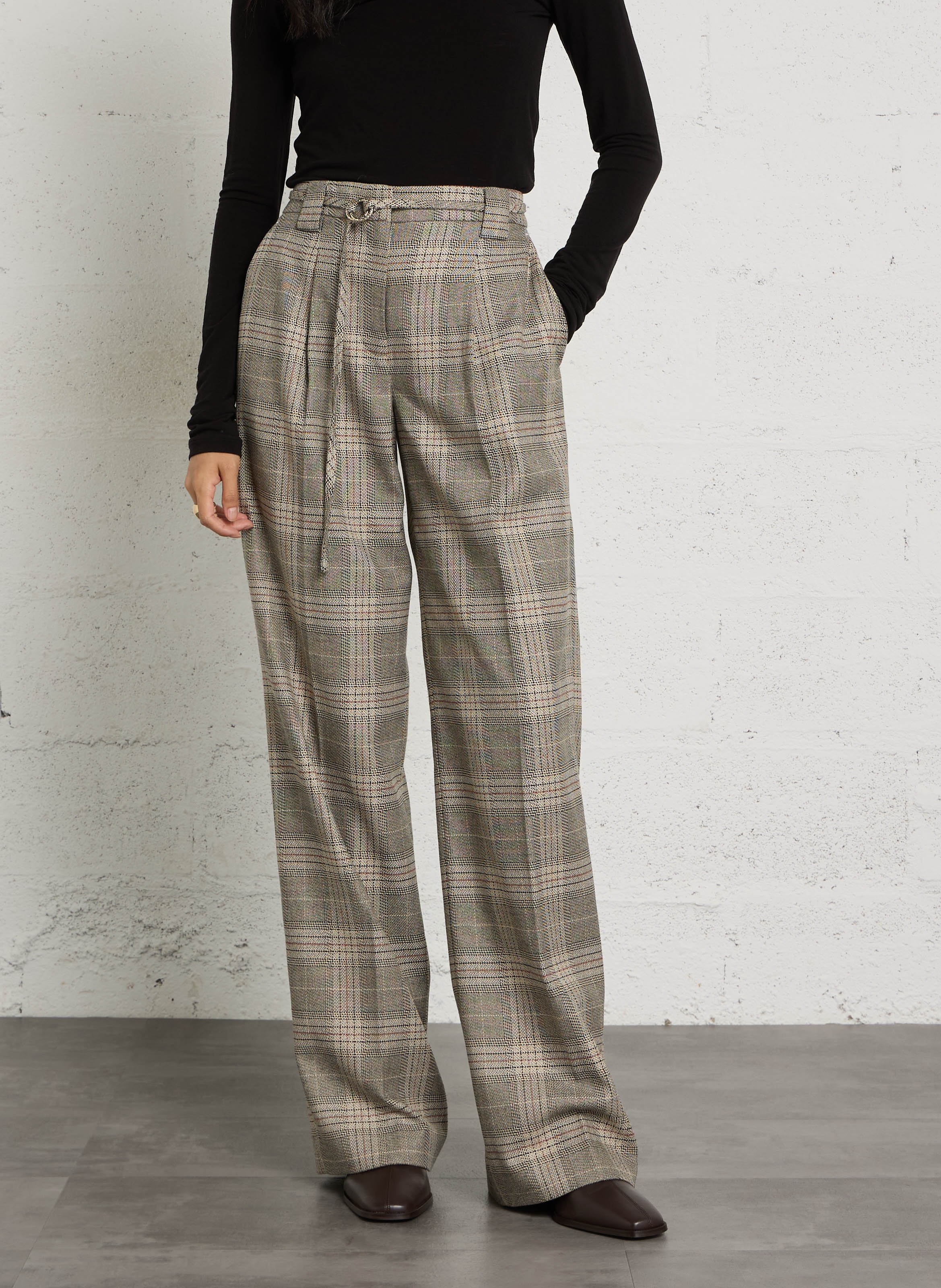 Printed straight-leg pants LIU JO Grey