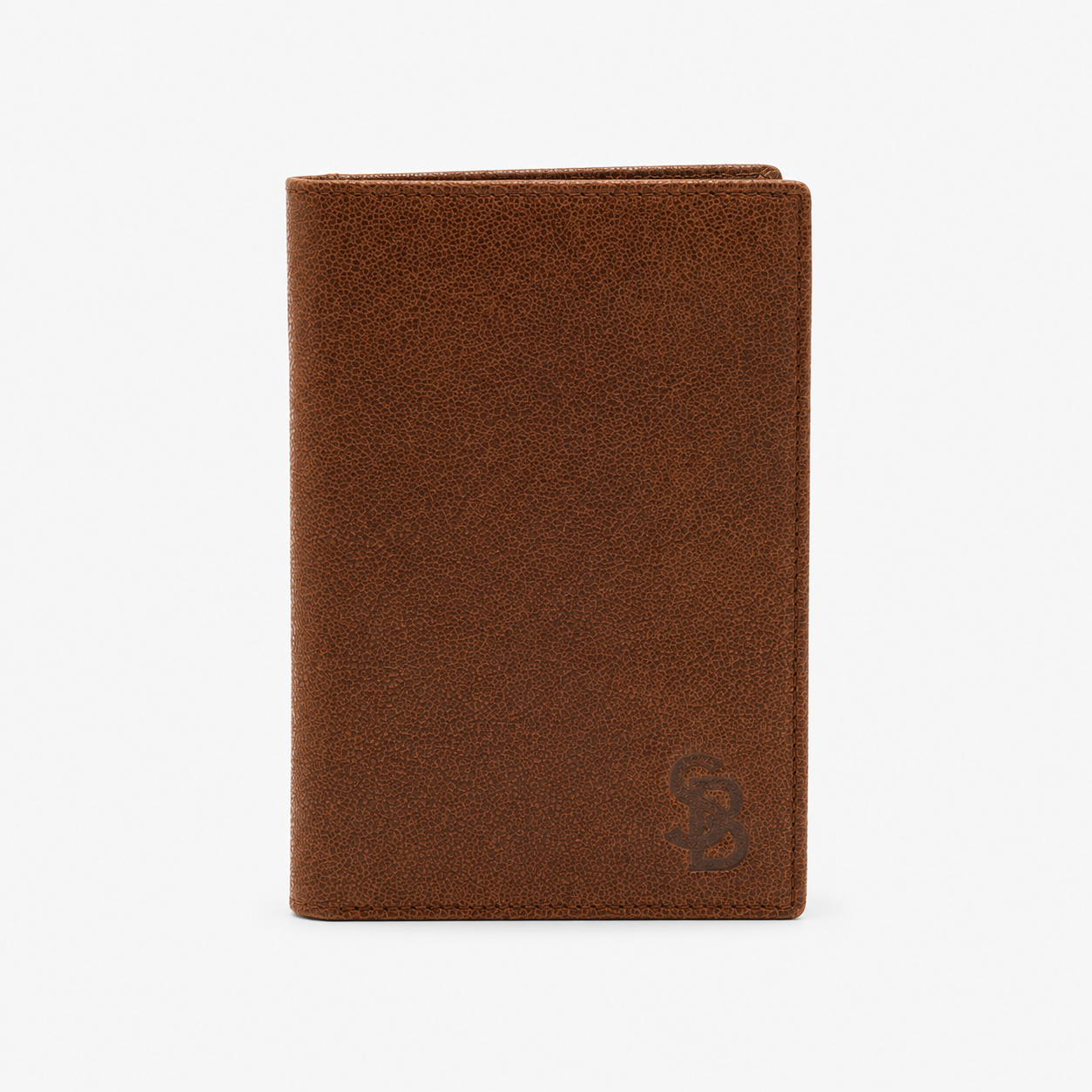Vertical Leather Wallet SERGE BLANCO Brown